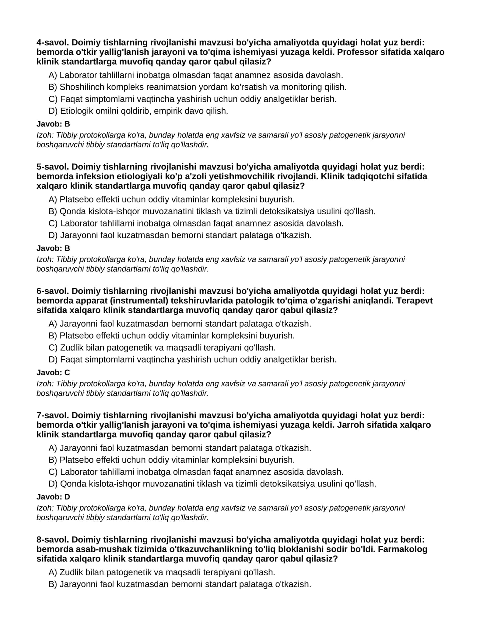 DOIMIY TISHLARNING RIVOJLANISHI - 2-QISM 2