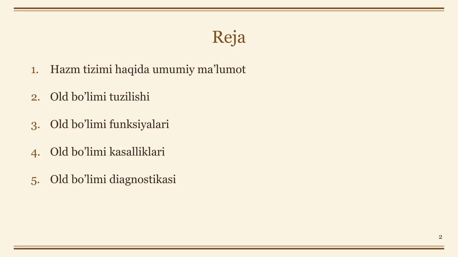 Buxoro Davlat Tibbiyot Instituti - Hazm tizimi 2