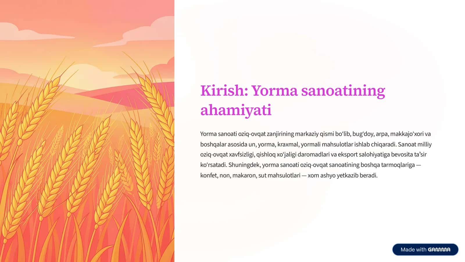 Yorma sanoatida 2