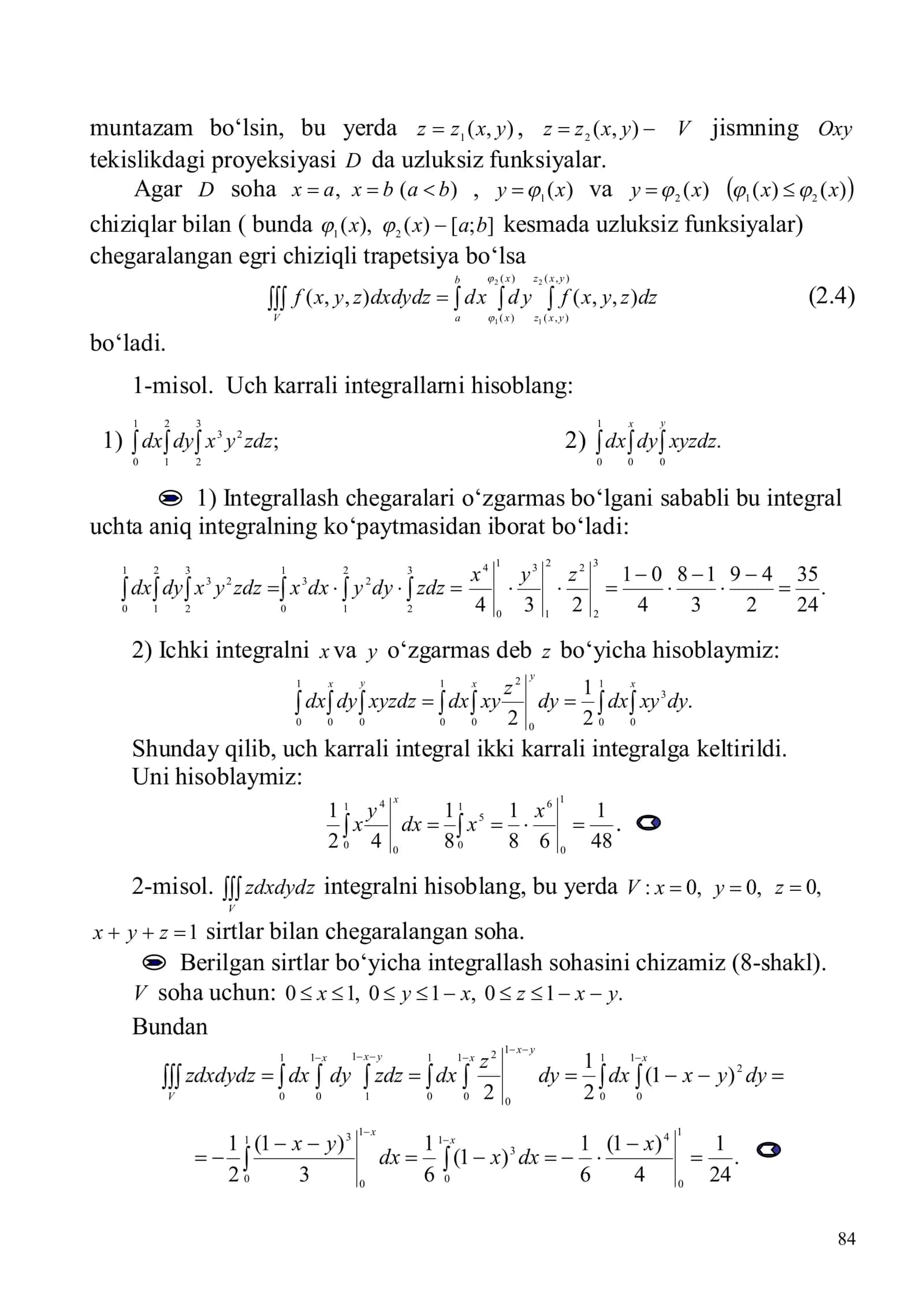 2.2. UCH KARRALI INTEGRAL 2