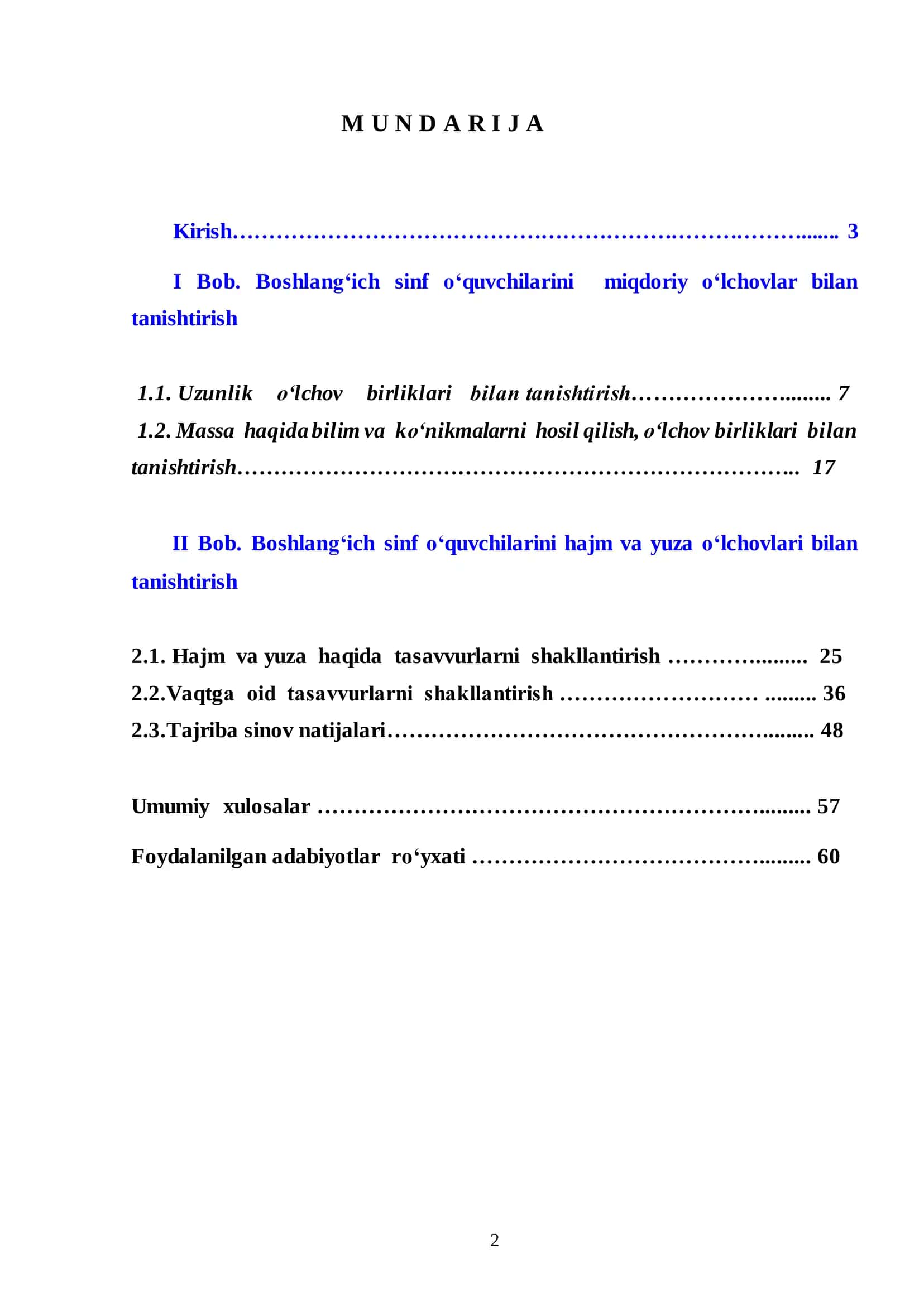 Boshlangich sinf matematika darslarida miqdorlarni o’rgatish metodikasi 2