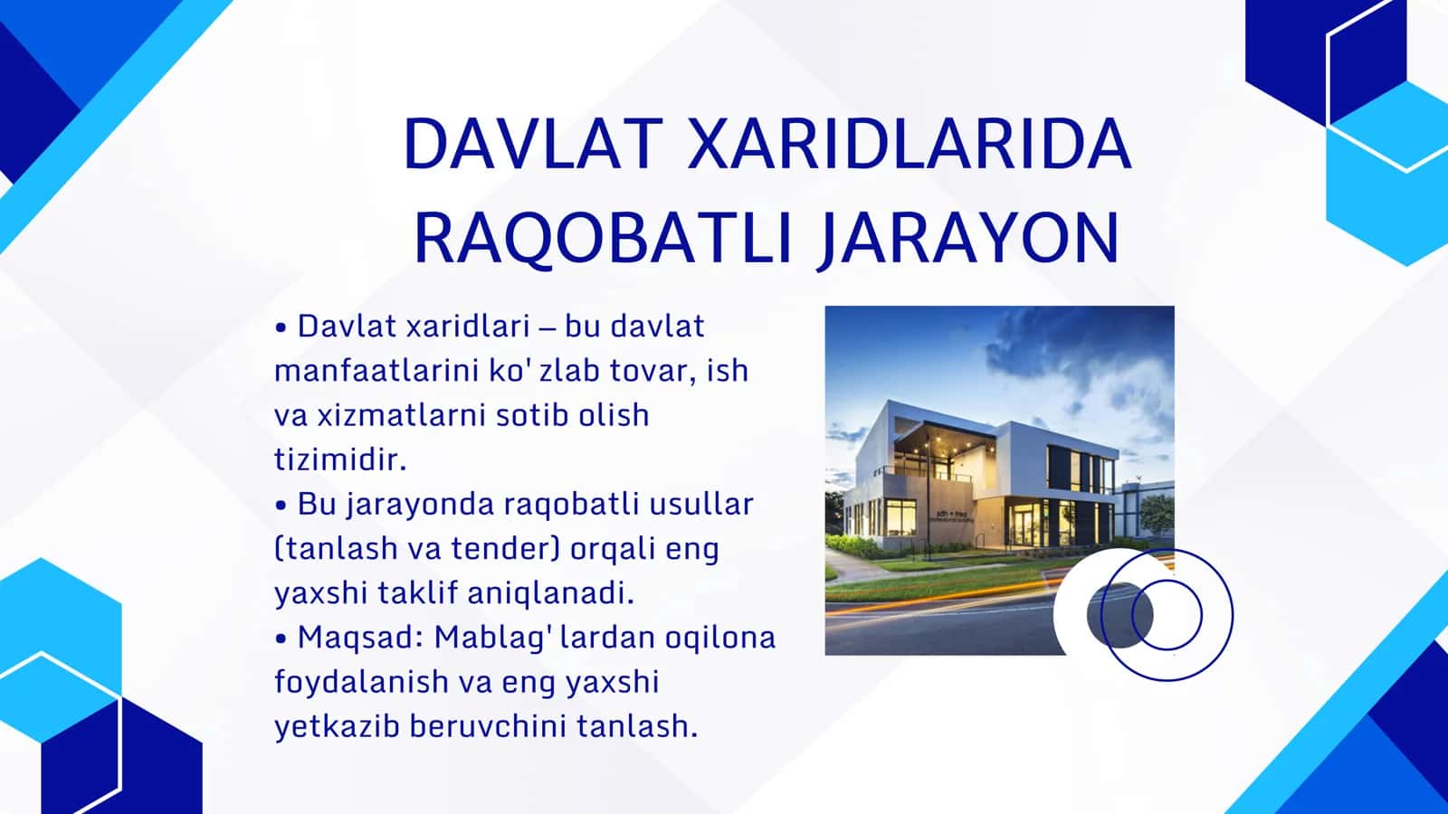 Davlat xaridlari jarayonida takliflar so’rash hujjatlarining mazmuni, tuzilishi va ahamiyati. 2