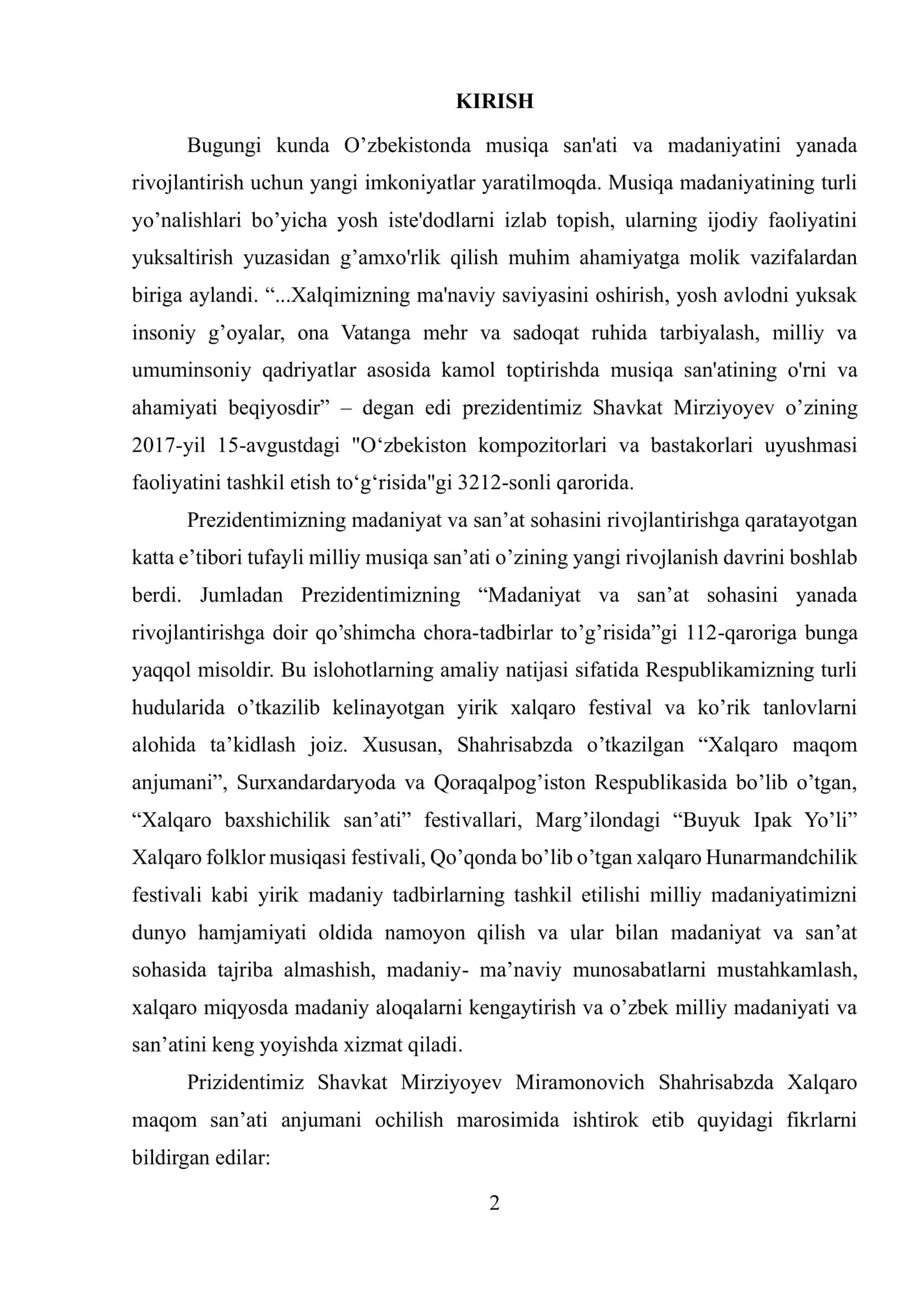 Cholg'u ijrochiligi va sozanda mahoratida repertuarning o'rni 2