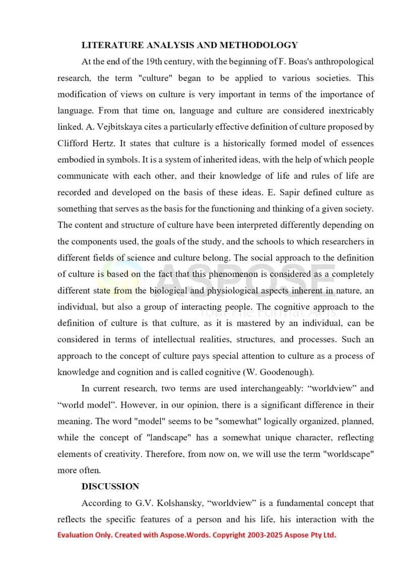 Language, culture and their interpretation 2