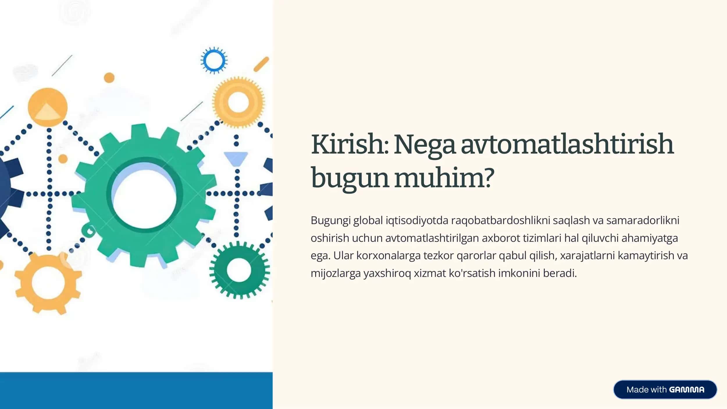 Iqtisodiyotda avtomatlashtirilgan axborot tizimlari: Yangi imkoniyatlar. 2
