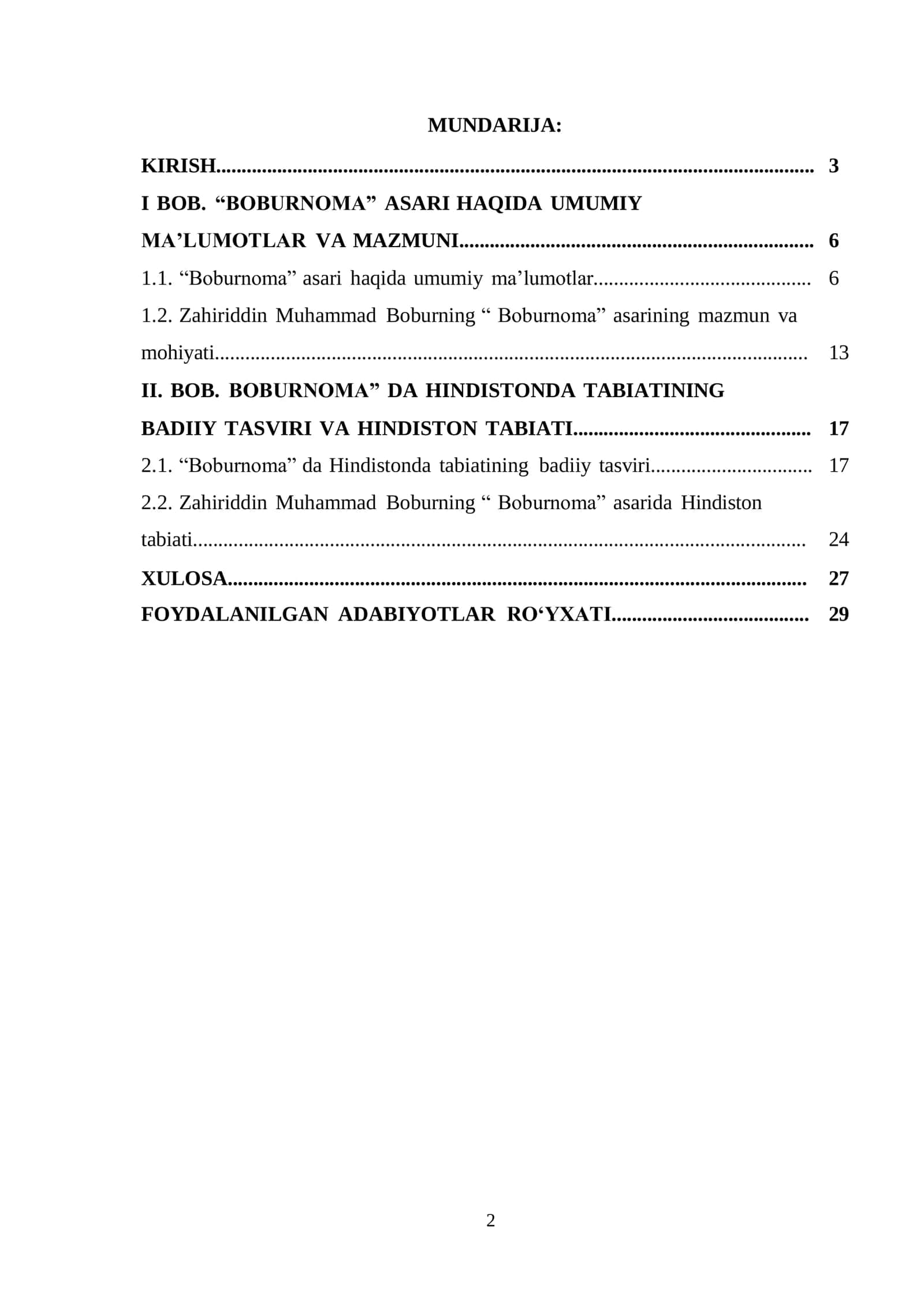 “Boburnoma”da Hindiston tabiatining badiiy tasviri 2