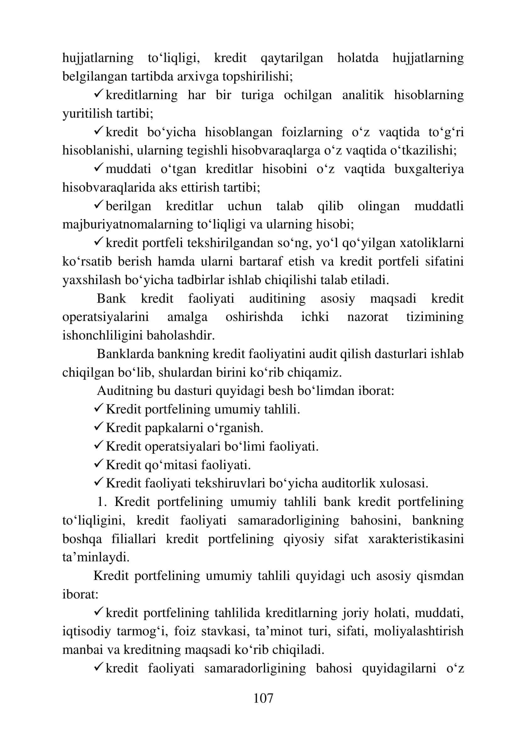 KREDIT OPERATSIYALARINI RASMIYLASHTIRISH VA HISOBGA OLISH AUDITI 2