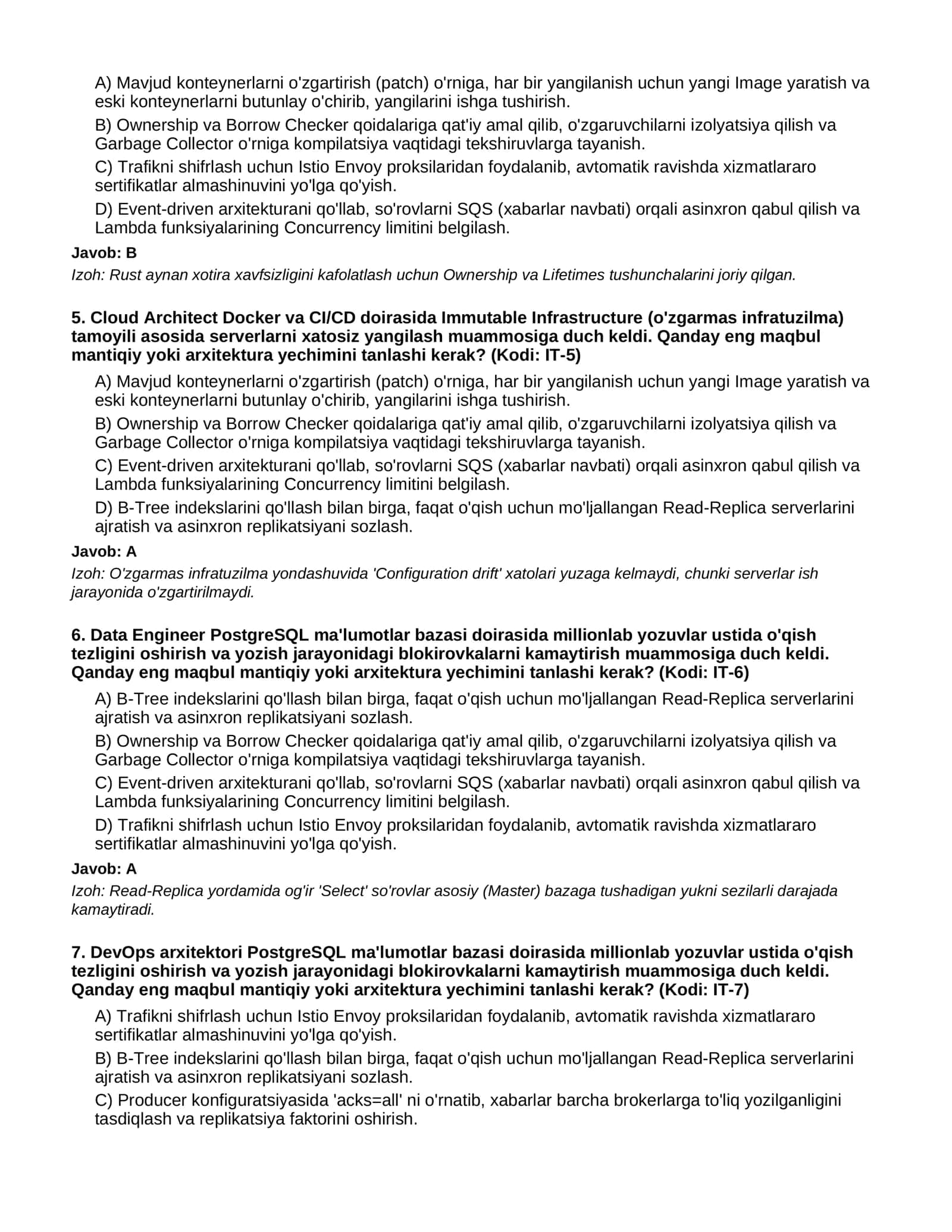 200 TA QIYIN TESTLAR 2