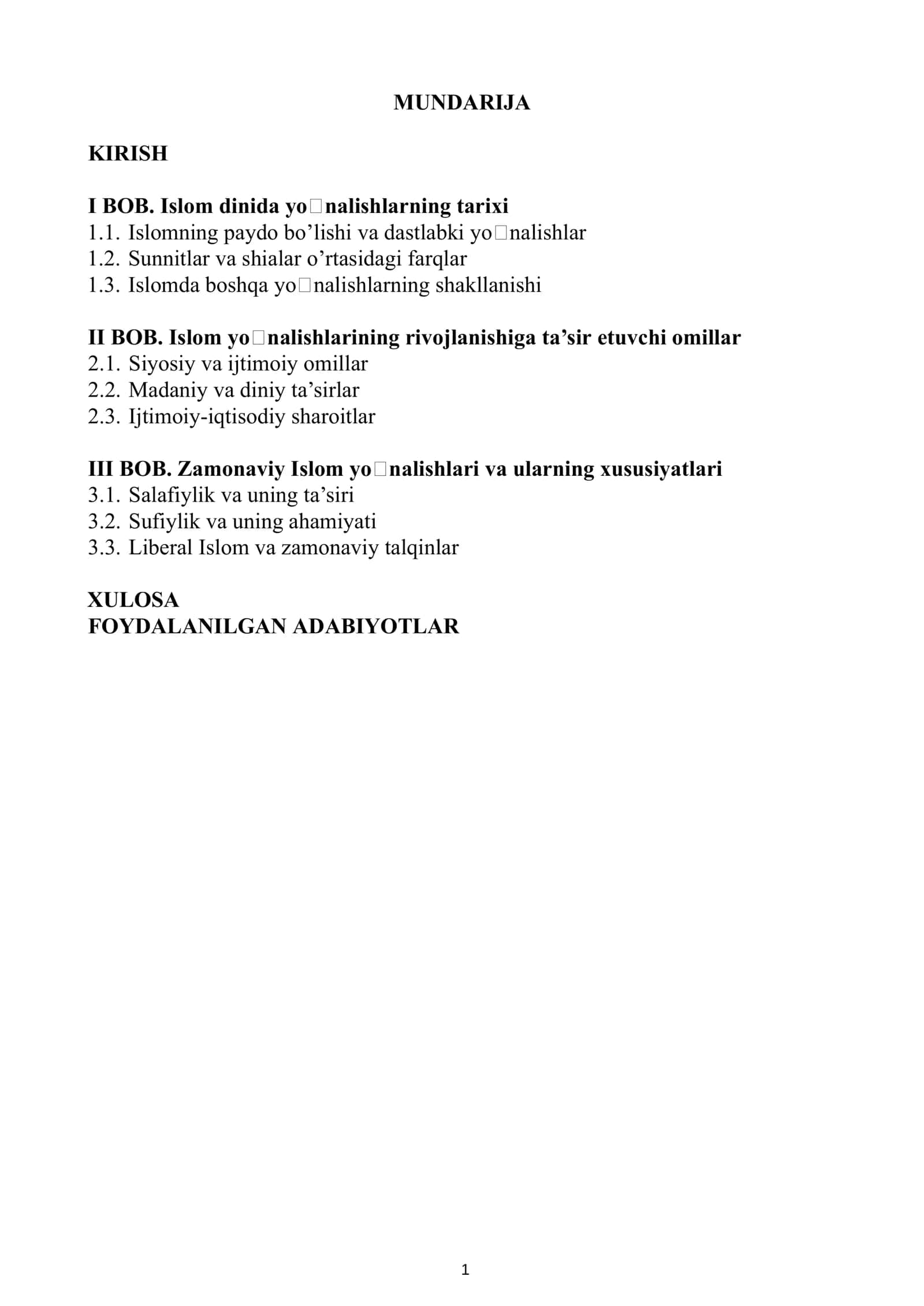 Islomda yoʻnalishlarning yuzaga kelish tarixi: sabab va omillar 2