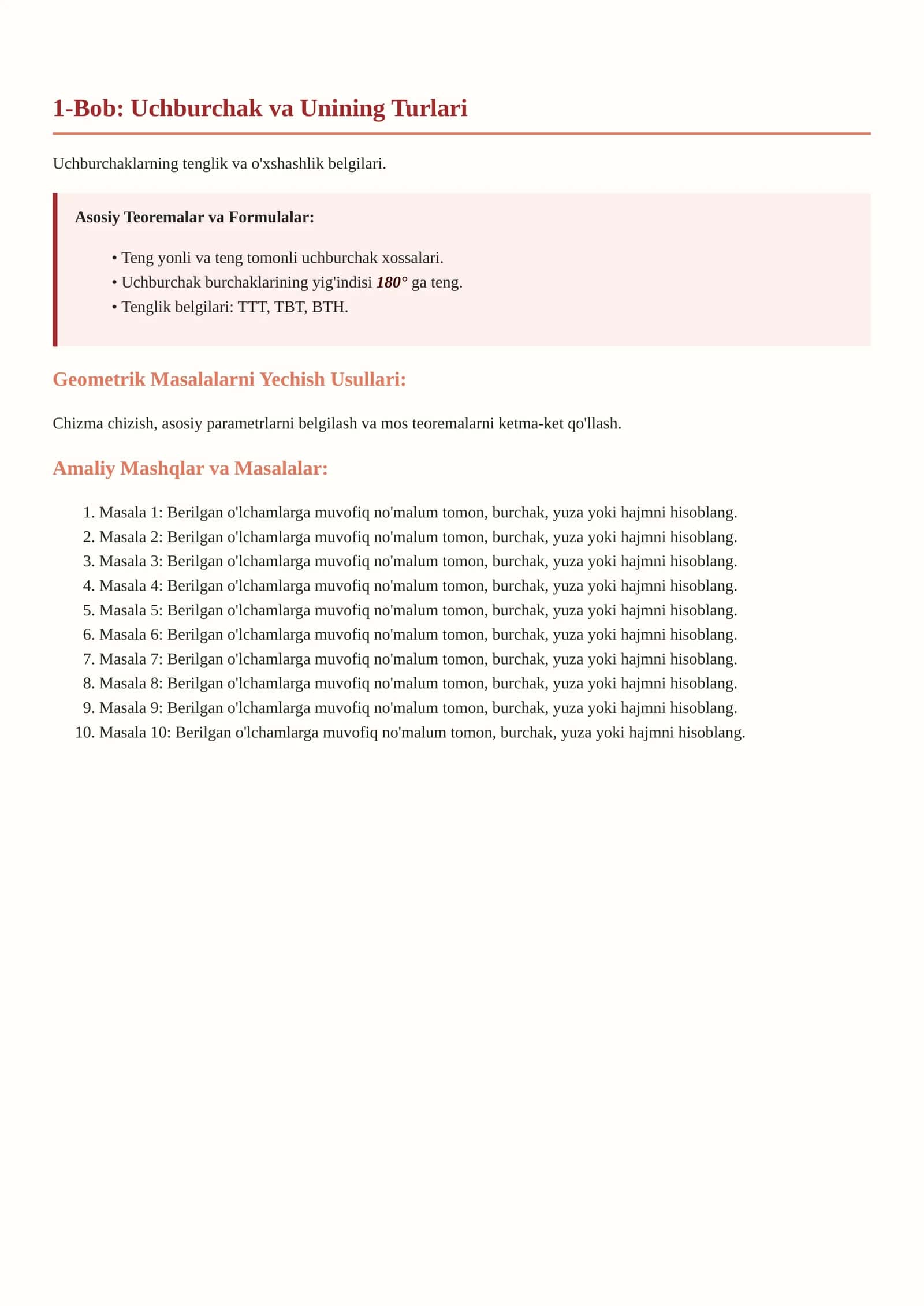 Geometriya va Stereometriya 2