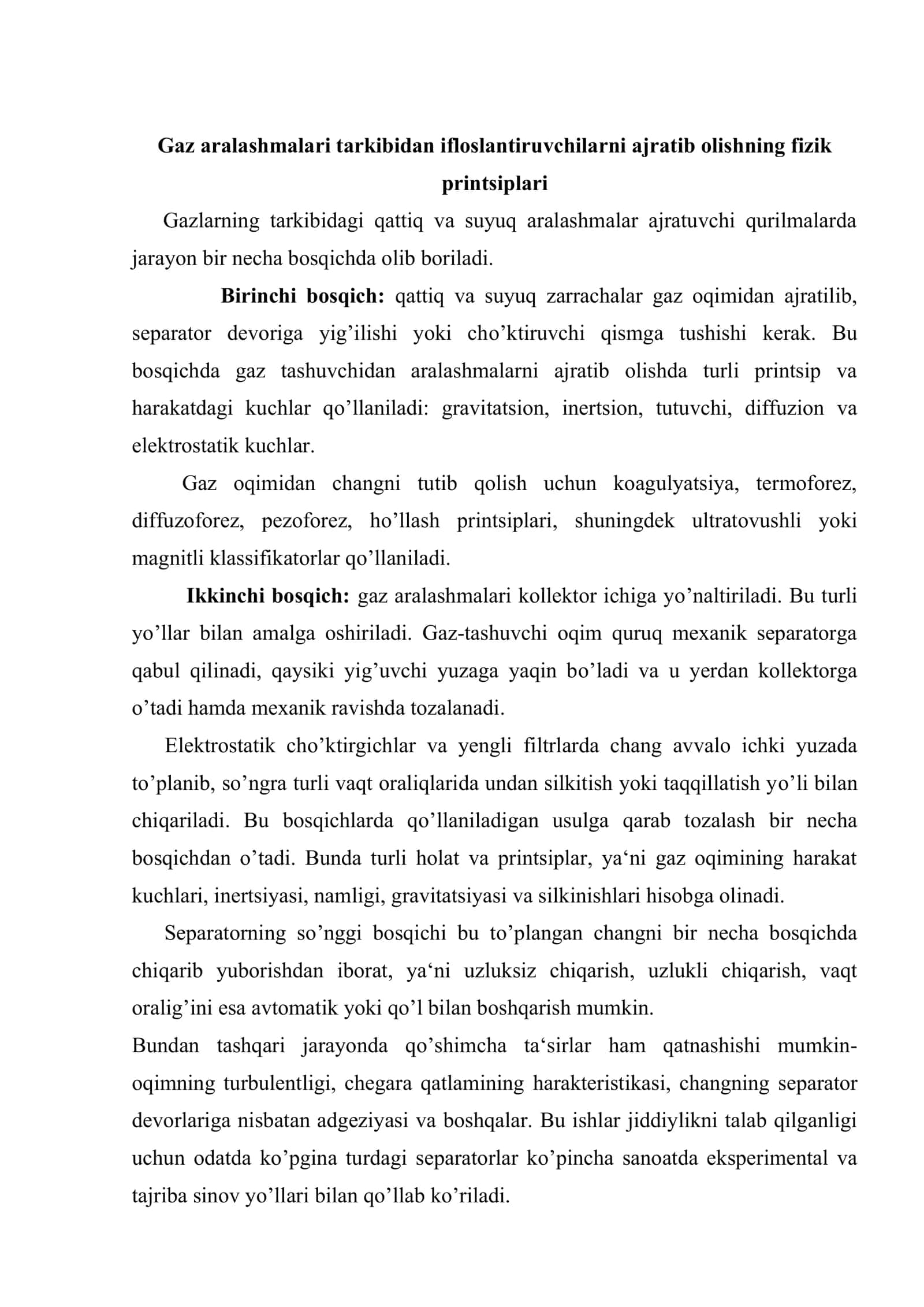 Tabiatni muhofaza qilishda qo’llaniladigan texnika va uskunalarning fizik va mexanik ishlash printsiplari 2
