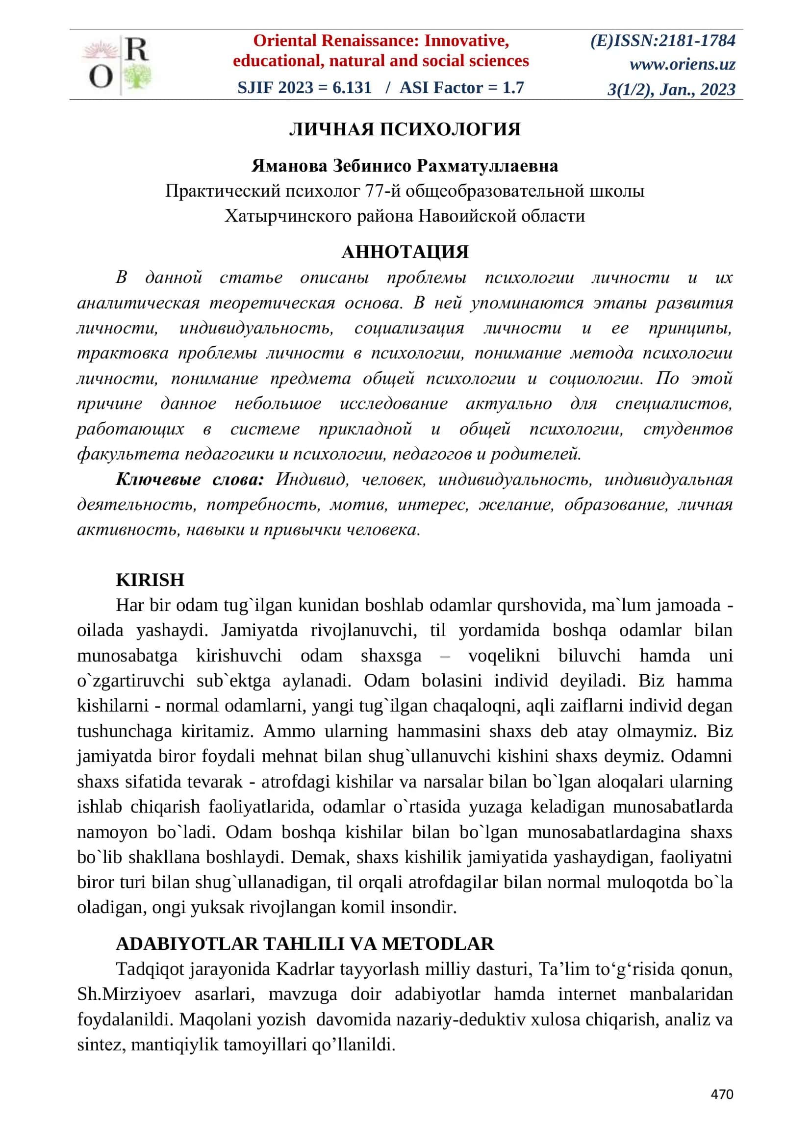 psixologiyadan shaxs psixologiyasi mavzusi 2
