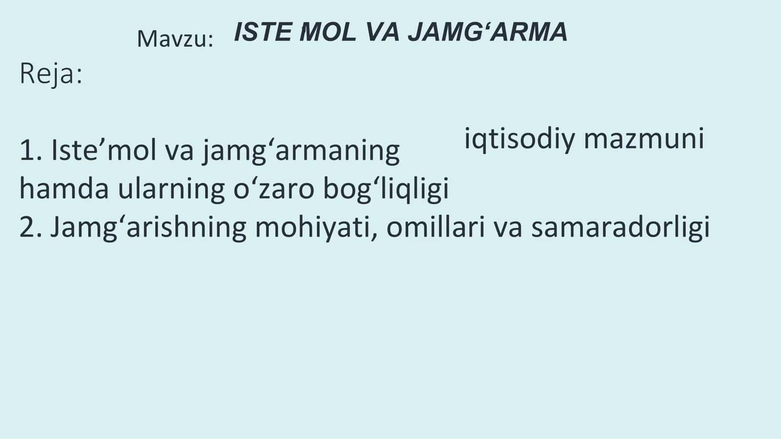 ISTE MOL VA JAMG‘ARMA 2