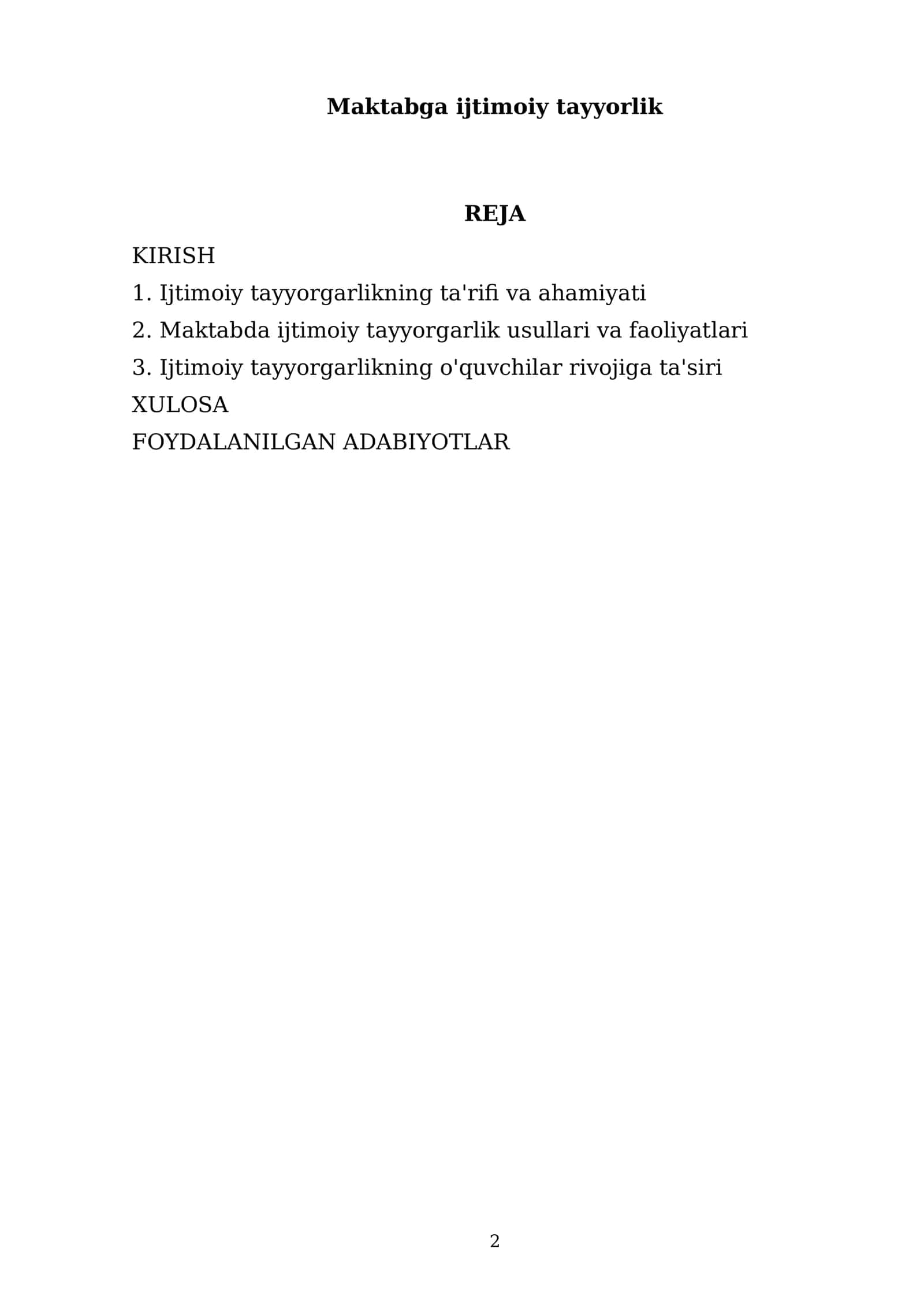 Maktabga ijtimoiy tayyorlik 2