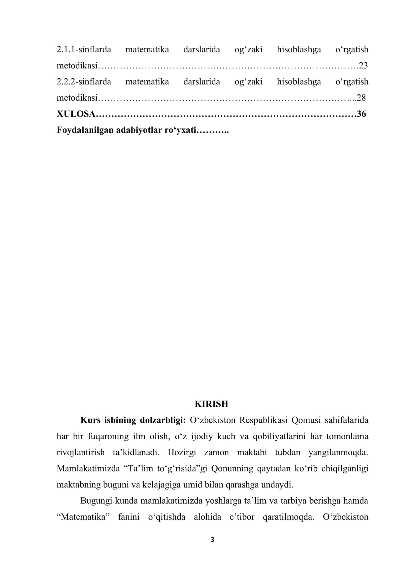 BOSHLANG‘ICH SINFLARDA OG‘ZAKI HISOBLASHGA O‘RGATISH METODIKASI (1-2-SINFLARDA TIZIMLI ISHLAB CHIQING) 2