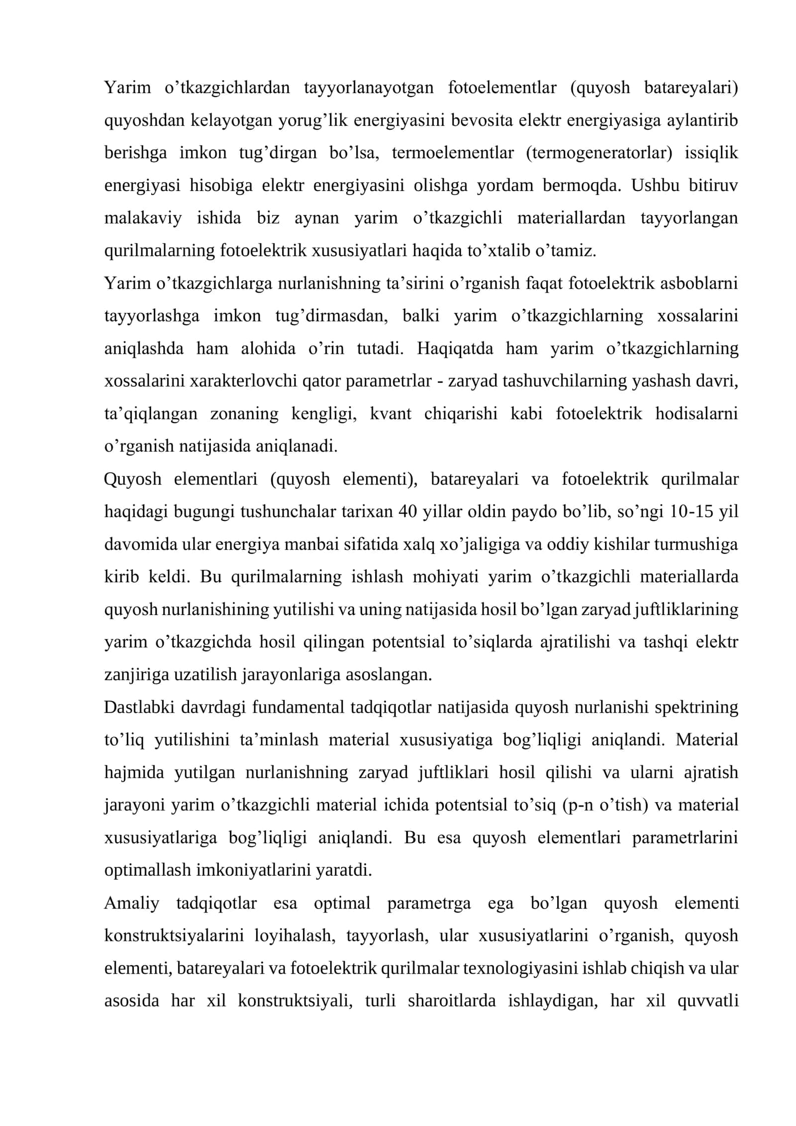 YARIMO’TKAZGICHLI MATERIALLARNING OPTIK VA FIZIK XOSSALARI 2