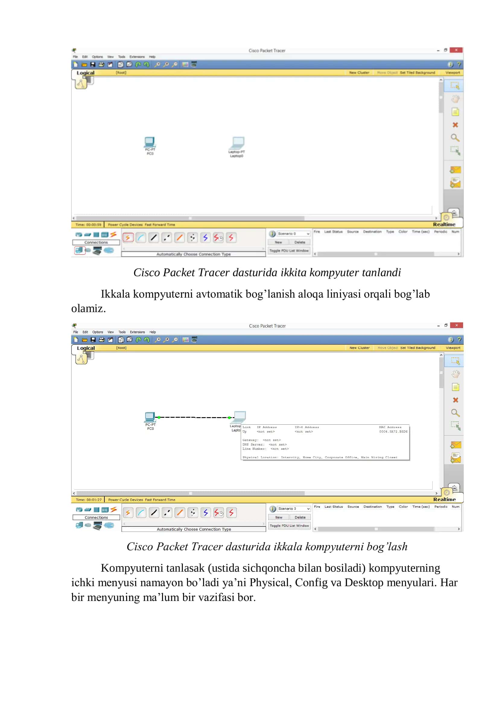 Cisco Packet Tracer dasturi 2