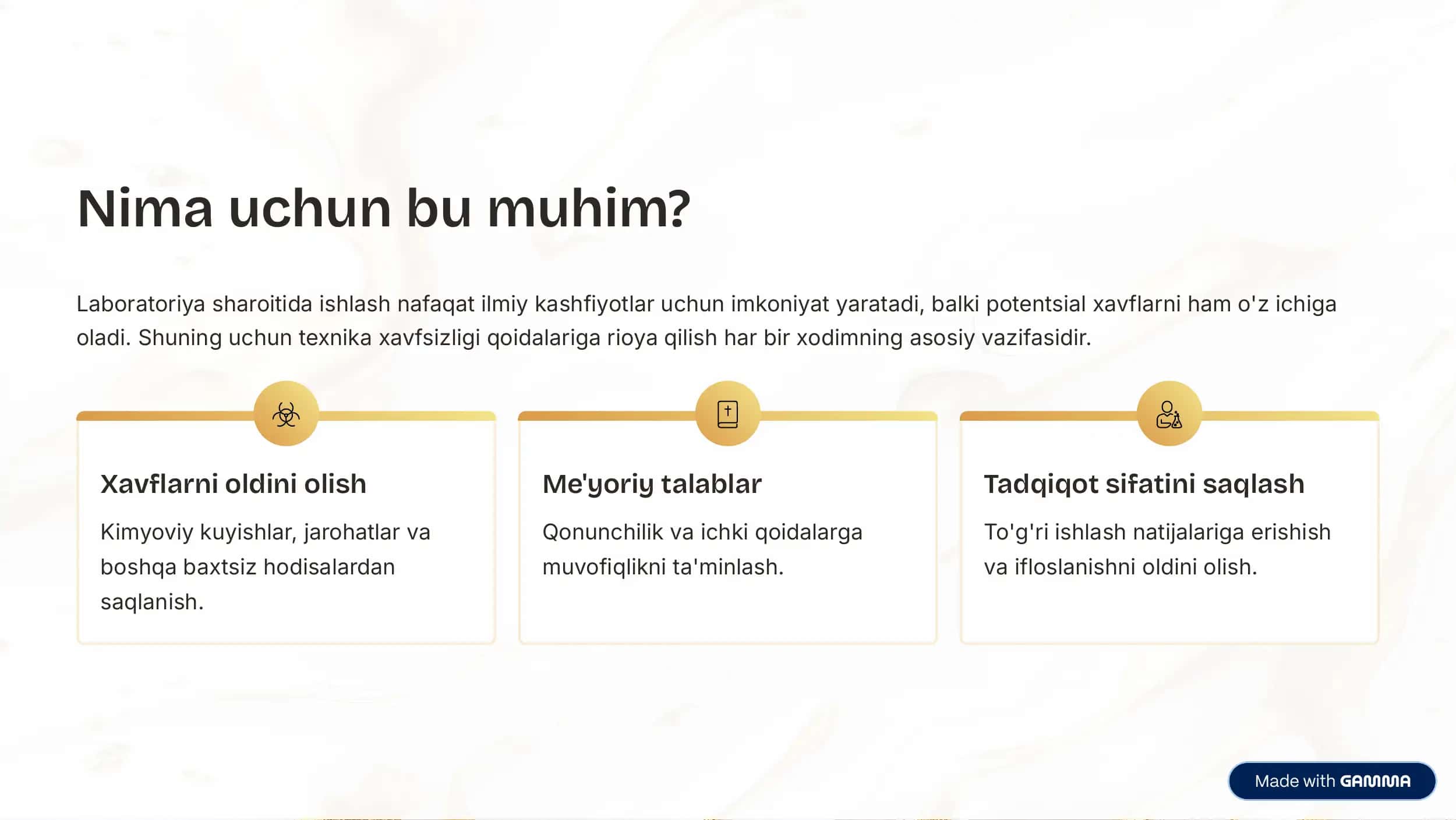 Laboratoriyada Texnika Xavfsizligi va Idishlar 2