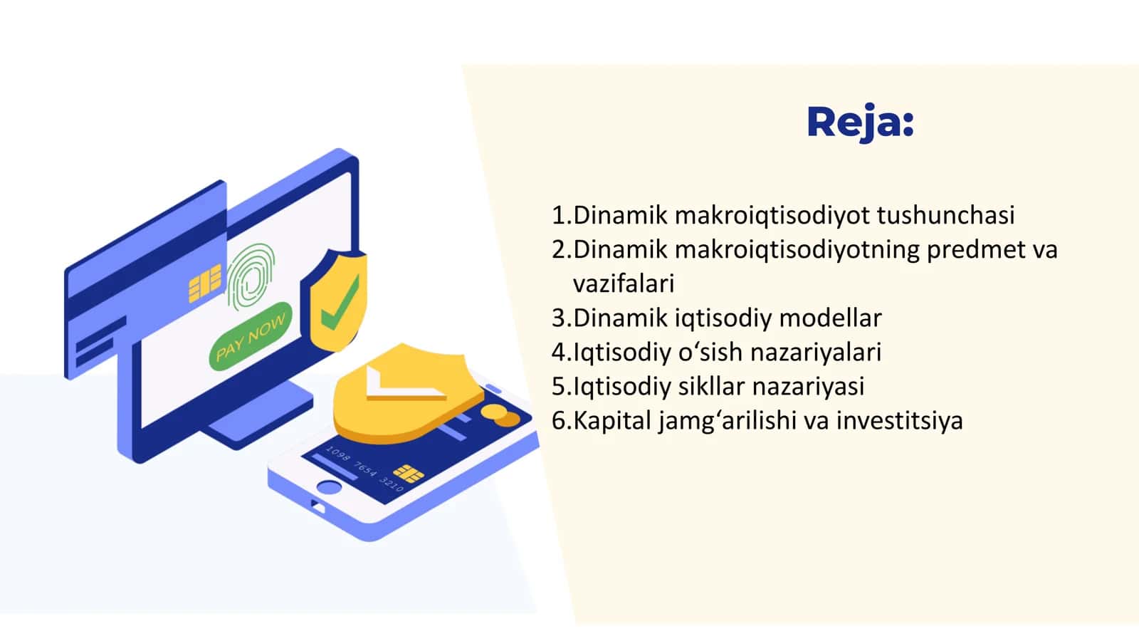 DINAMIK MAKROIQTISODIYOTNING NAZARIY ASOSLARI 2