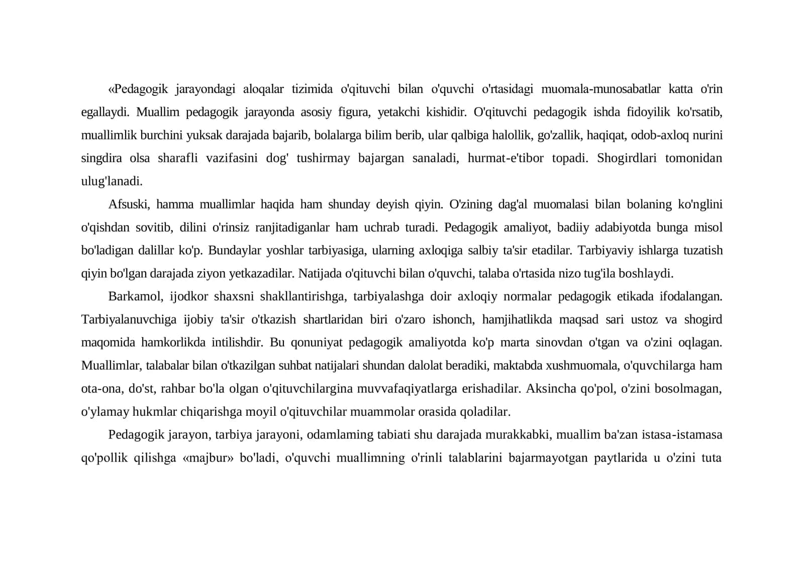 Pedagogik nizolar va ularni bartaraf etish texnologiyasi 2