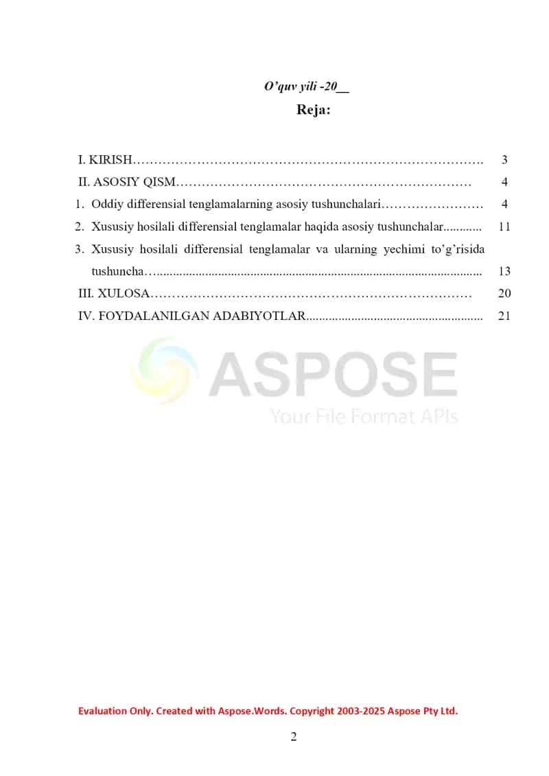 Hosilaga nisbatan yechilgan birinchi tartibli oddiy differensial tenglamalarning ba’zi turlari va ularni yechish usullari 2