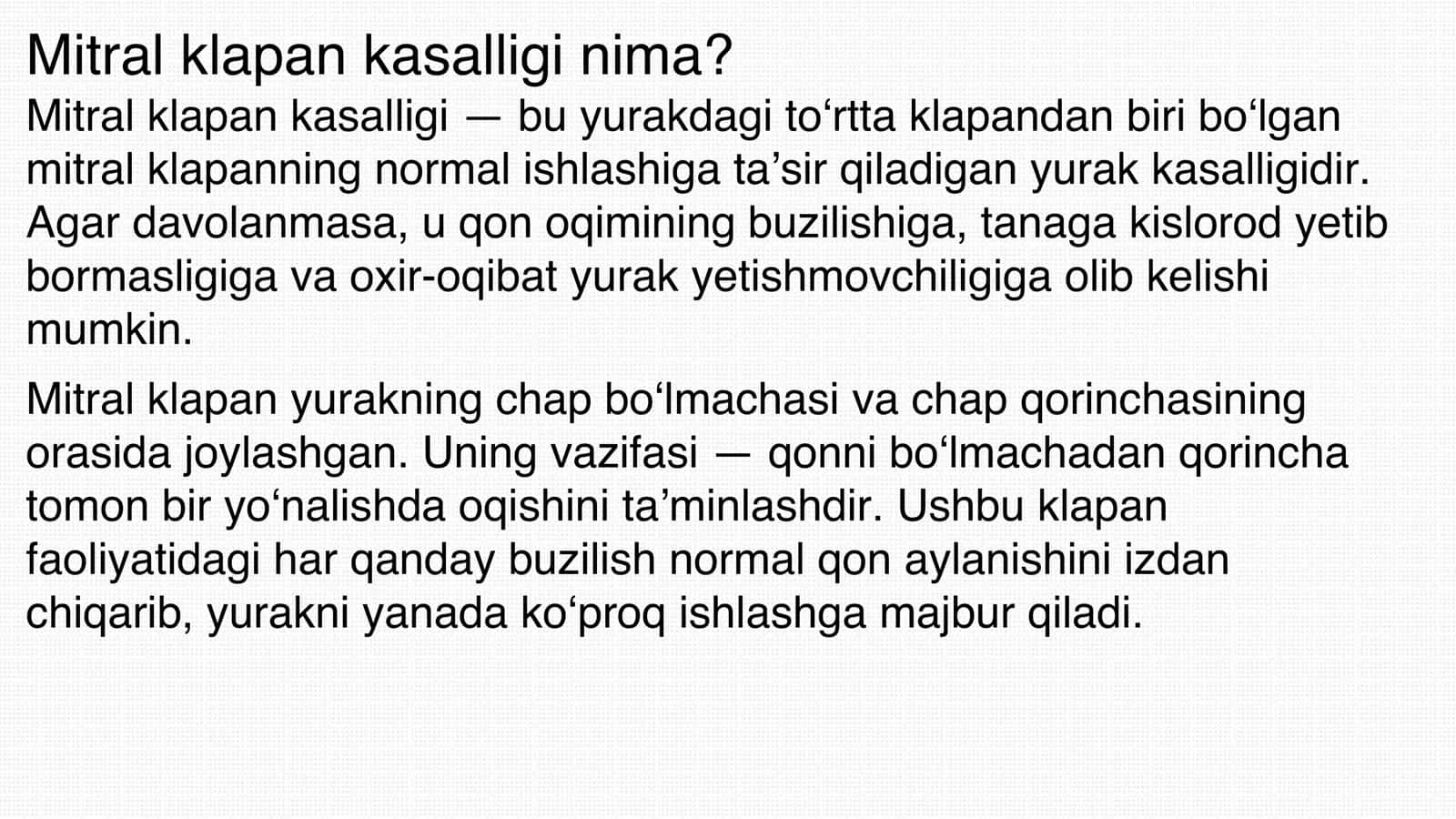 Mitral klapan kasalligi 2