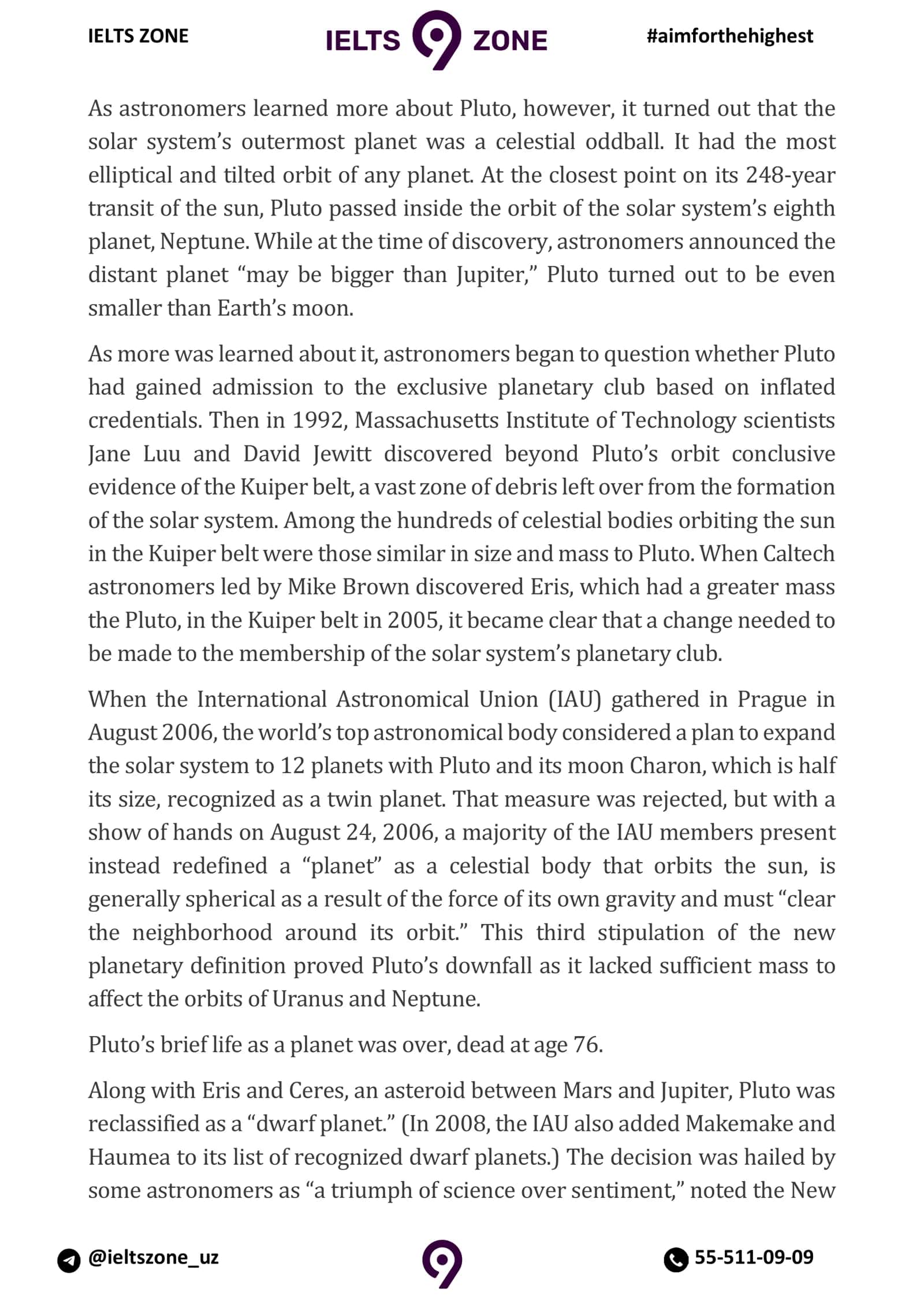 The Rise and Fall of Planet Pluto 2