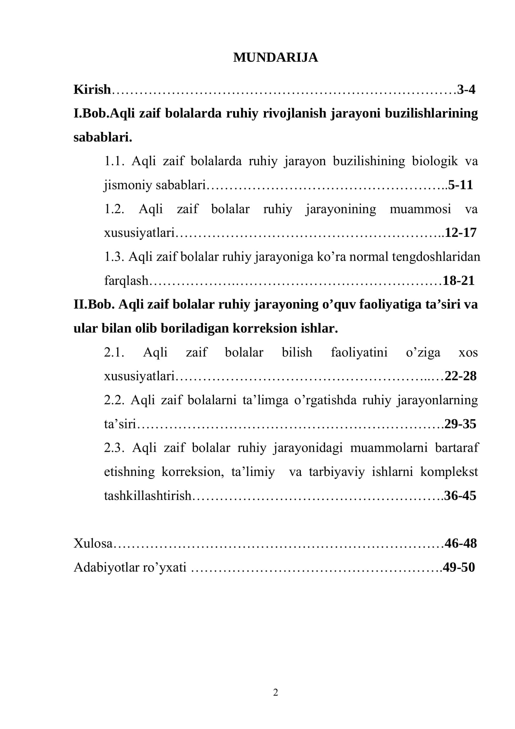 Aqli zaif bolalarda ruhiy jarayonini himoya qilish to'g'risida 2