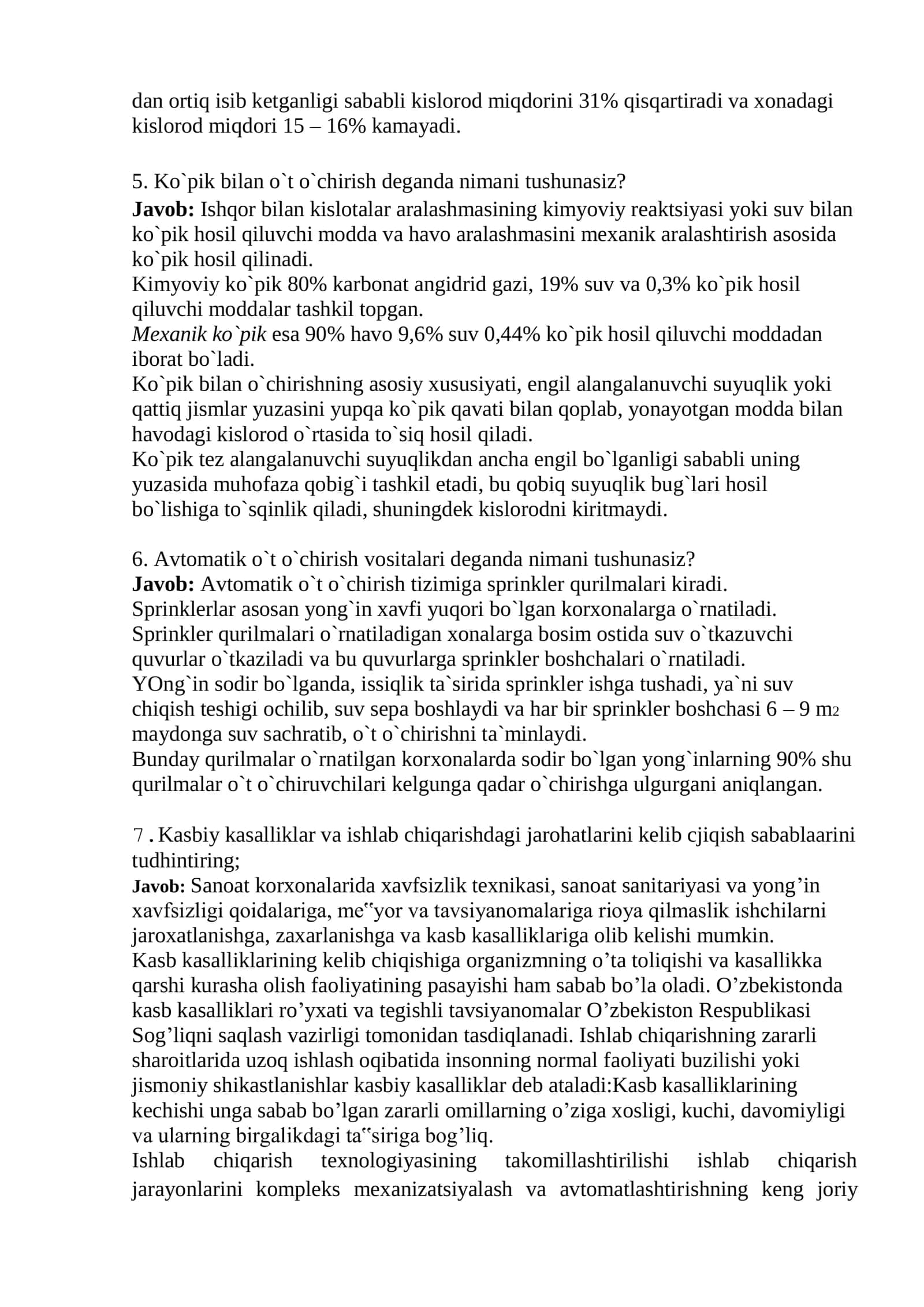 yong`inga qarshi texnik qurilmalar va suv bilan o`chirish 2