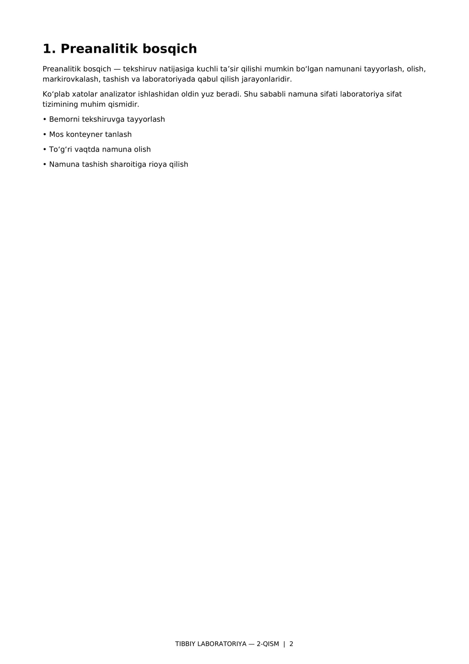 Tibbiy labaratoriya asoslari 2- qism 2