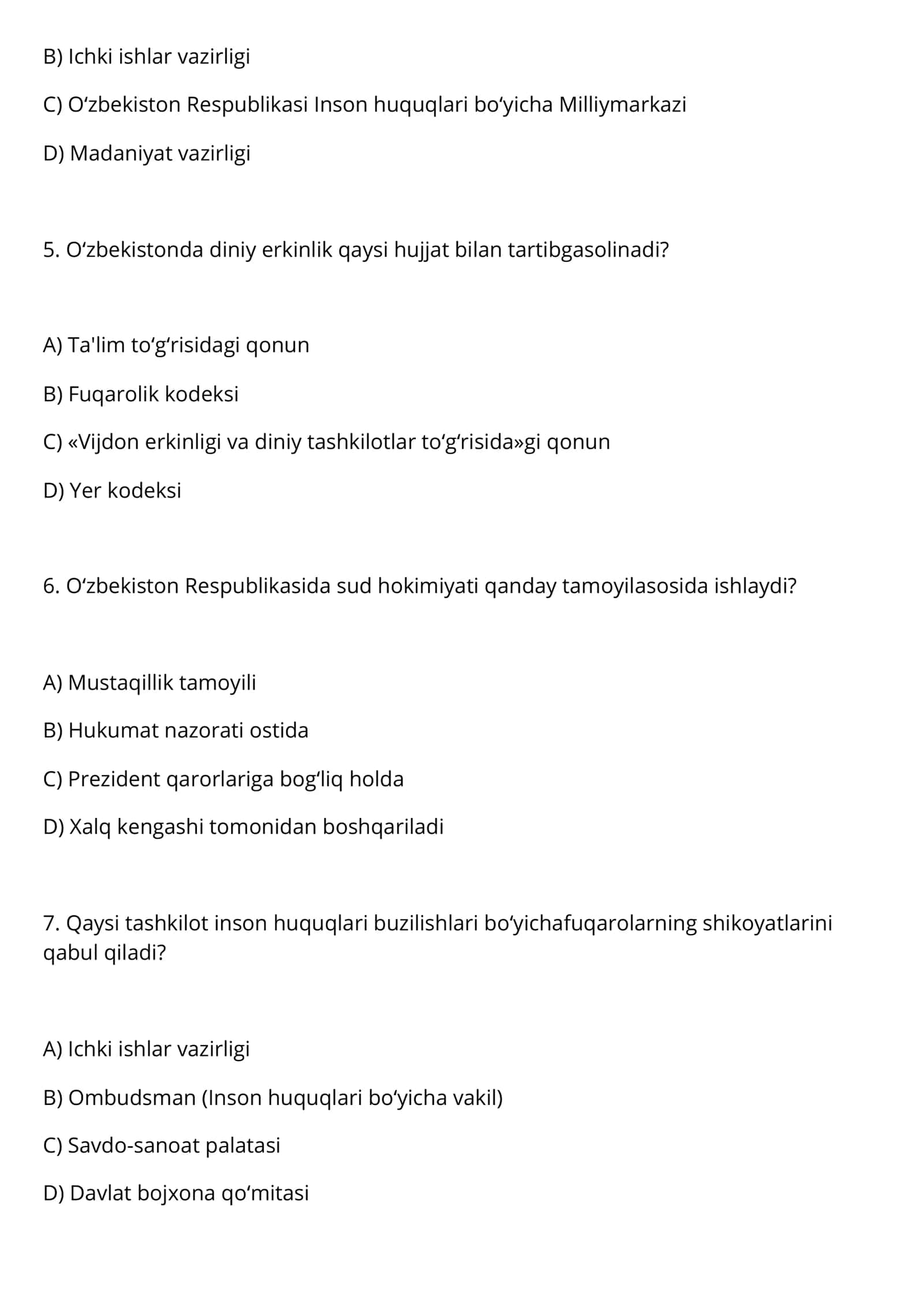 Yangi Oʻzbekistonda inson huquqlari 2