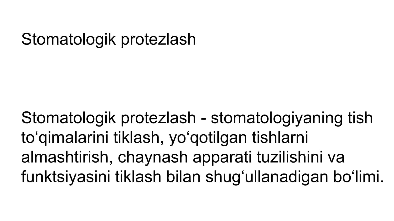 Stomatologik protezlash 2