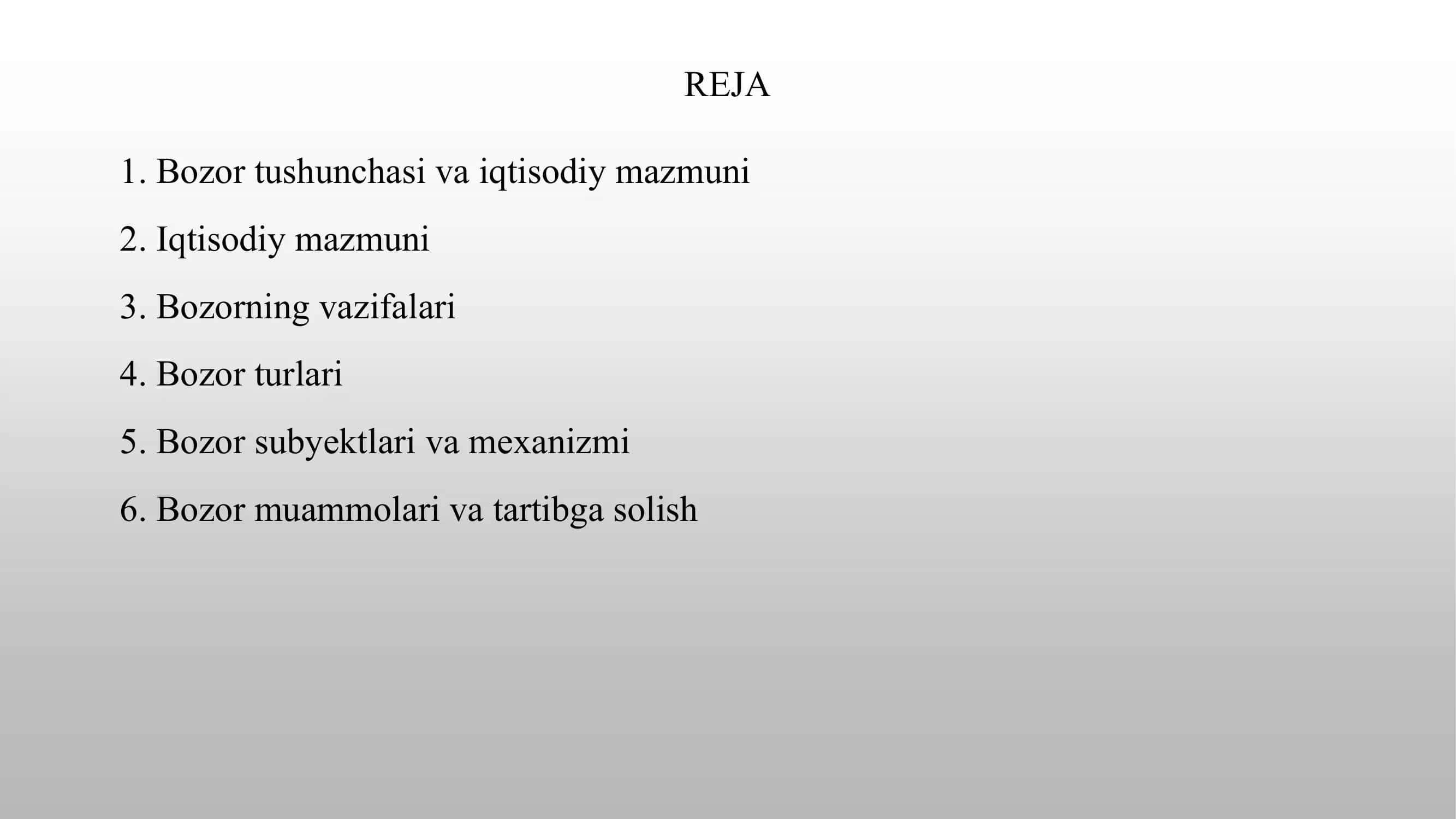 Bozorning Iqtisodiy 2