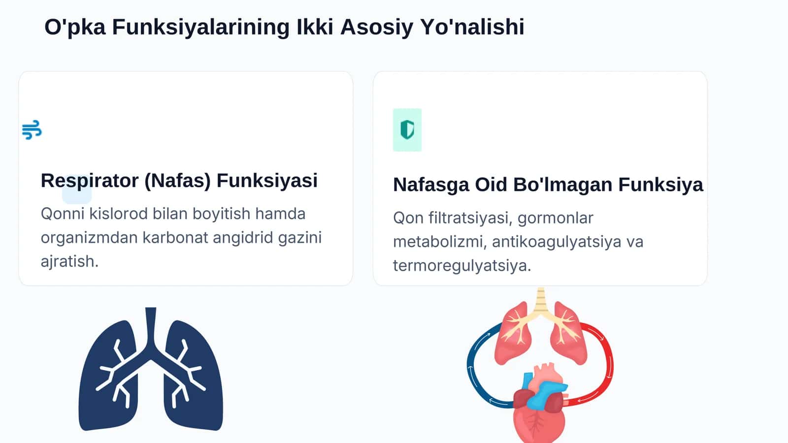 O'pkaning Nafasga Oid Bo'lmagan Funksiyalari va Sun'iy Nafas 2