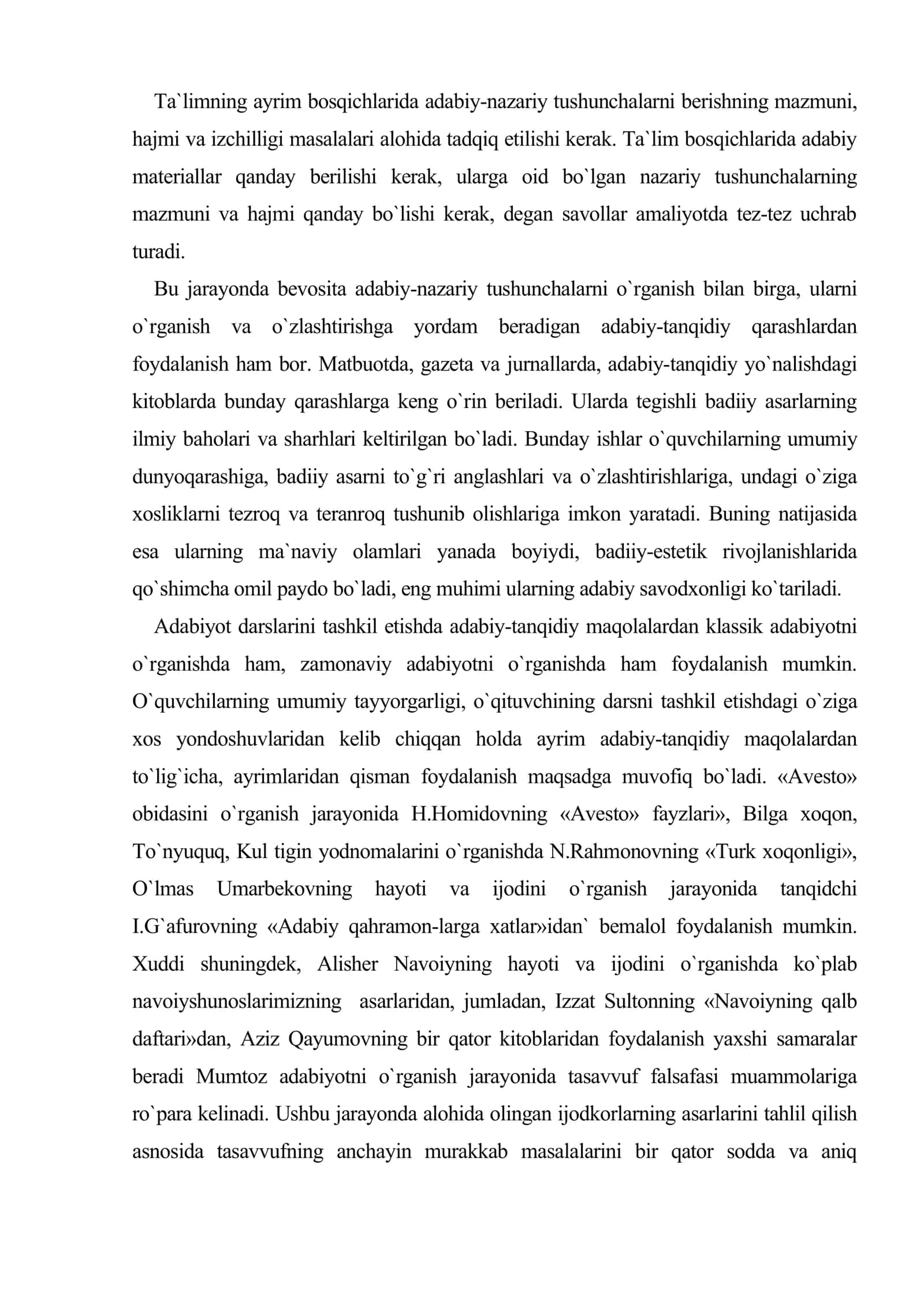 Adabiy-nazariy tushunchalarni o`rgatish 2