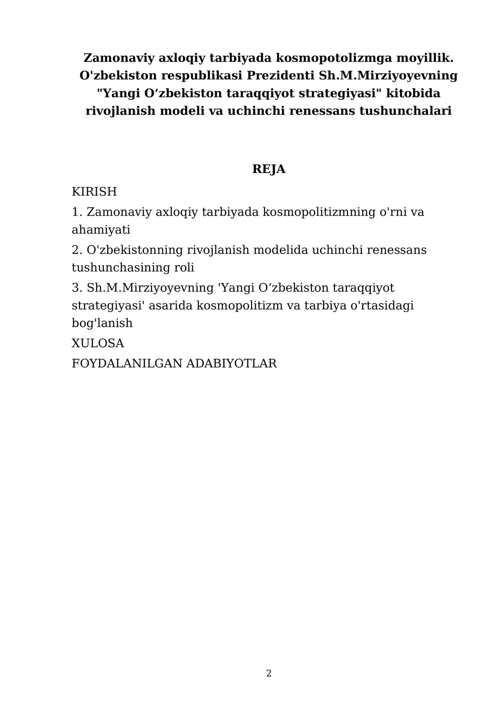 Zamonaviy axloqiy tarbiyada kosmopotolizmga moyillik 2