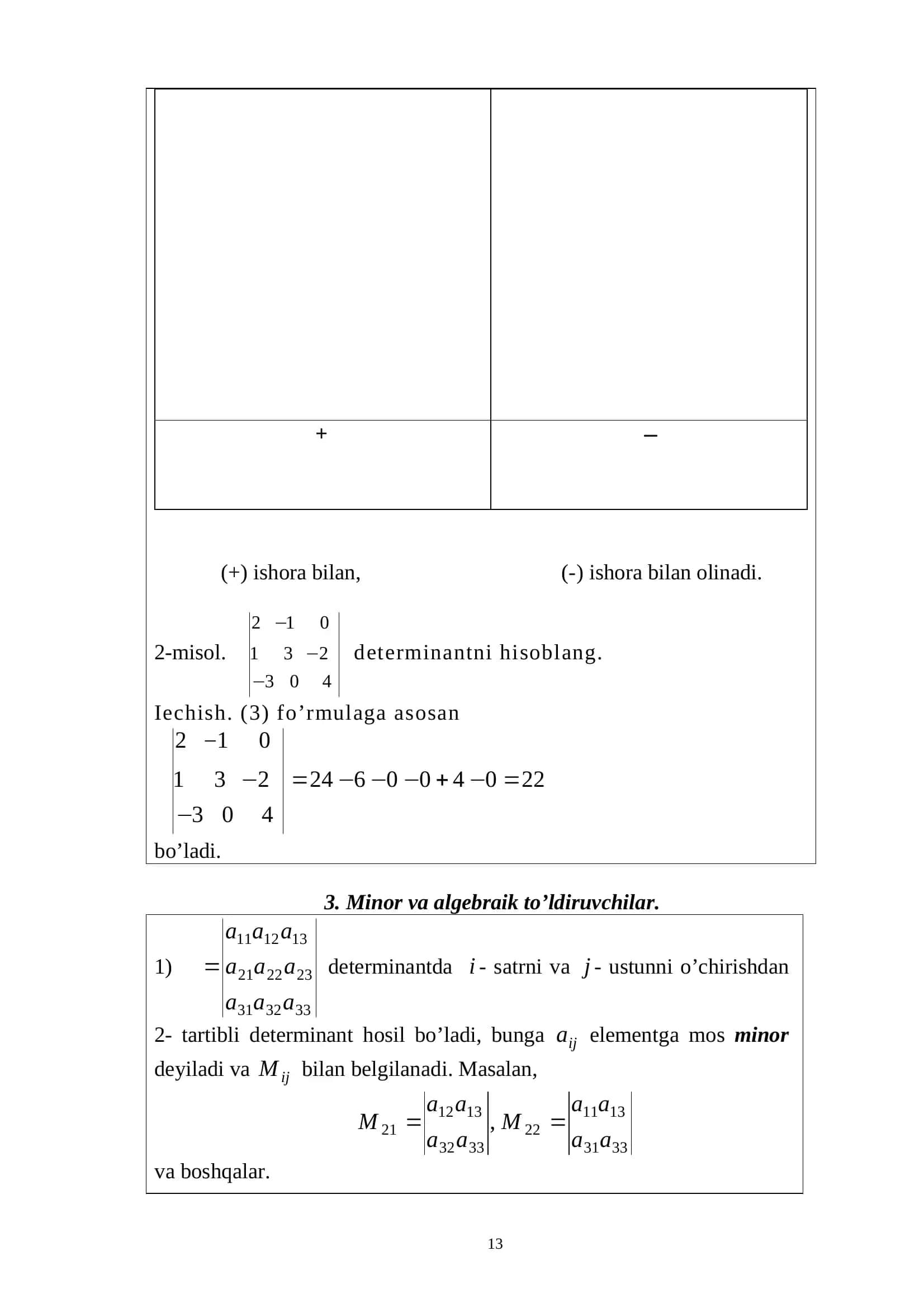 determinantlar 2