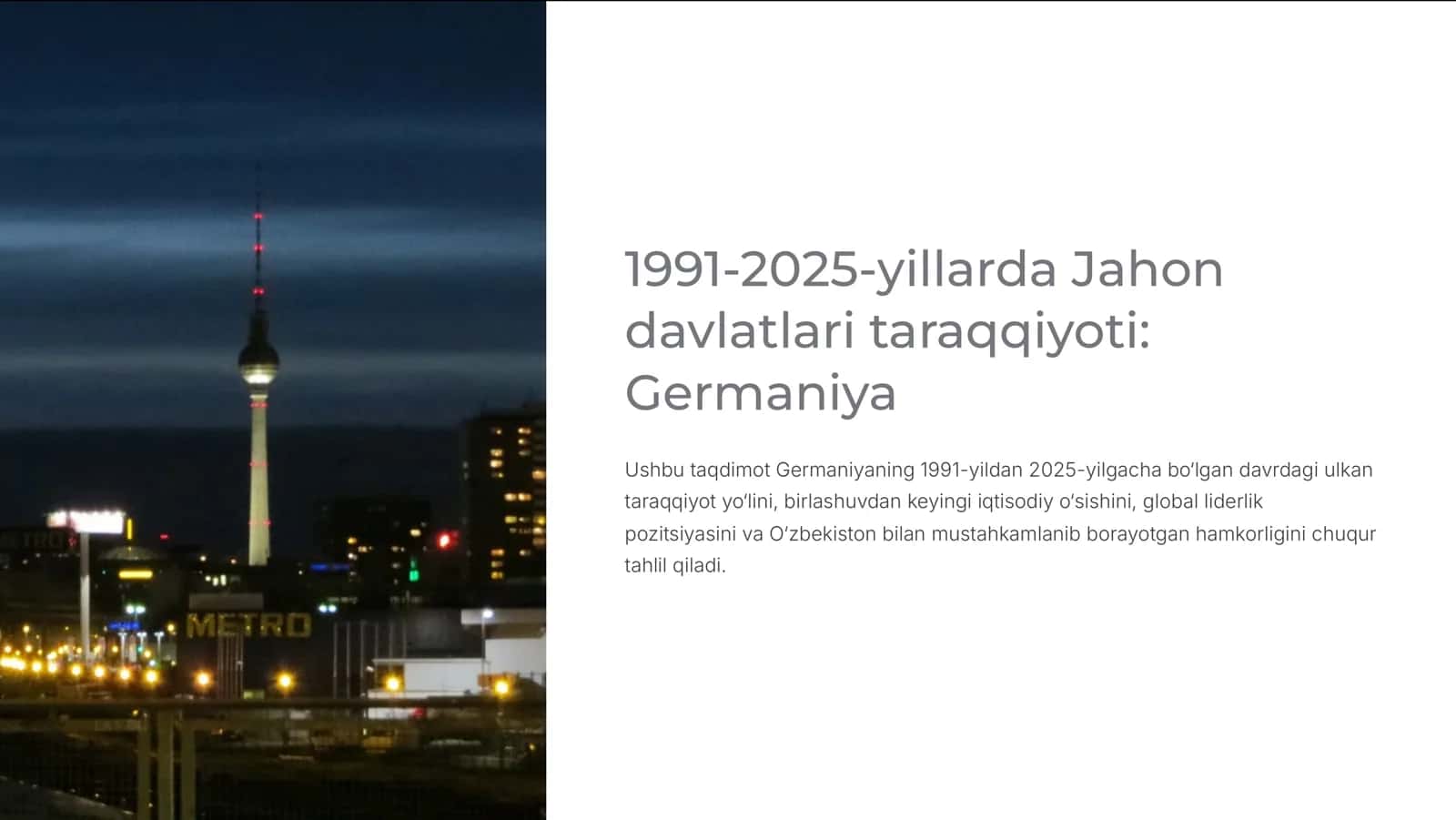 1991-2025-yillarda Jahon davlatlari taraqqiyoti: Germaniya 2