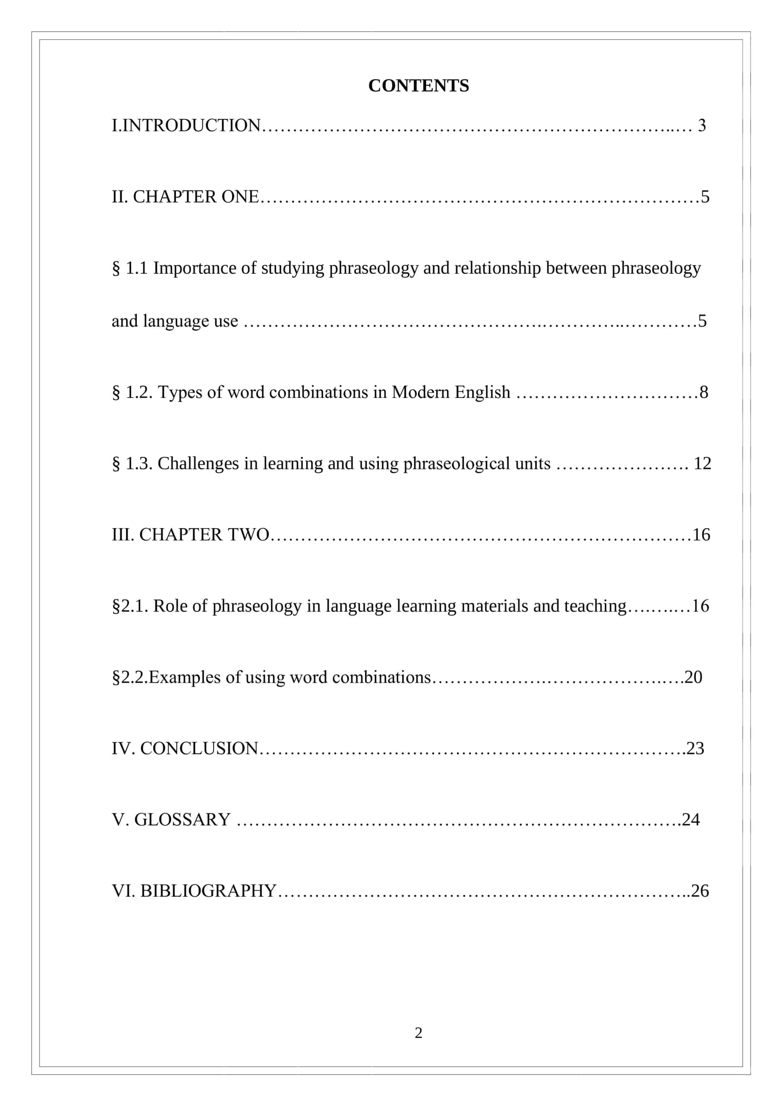 Phraseology and Word Combinations in Modern English 2