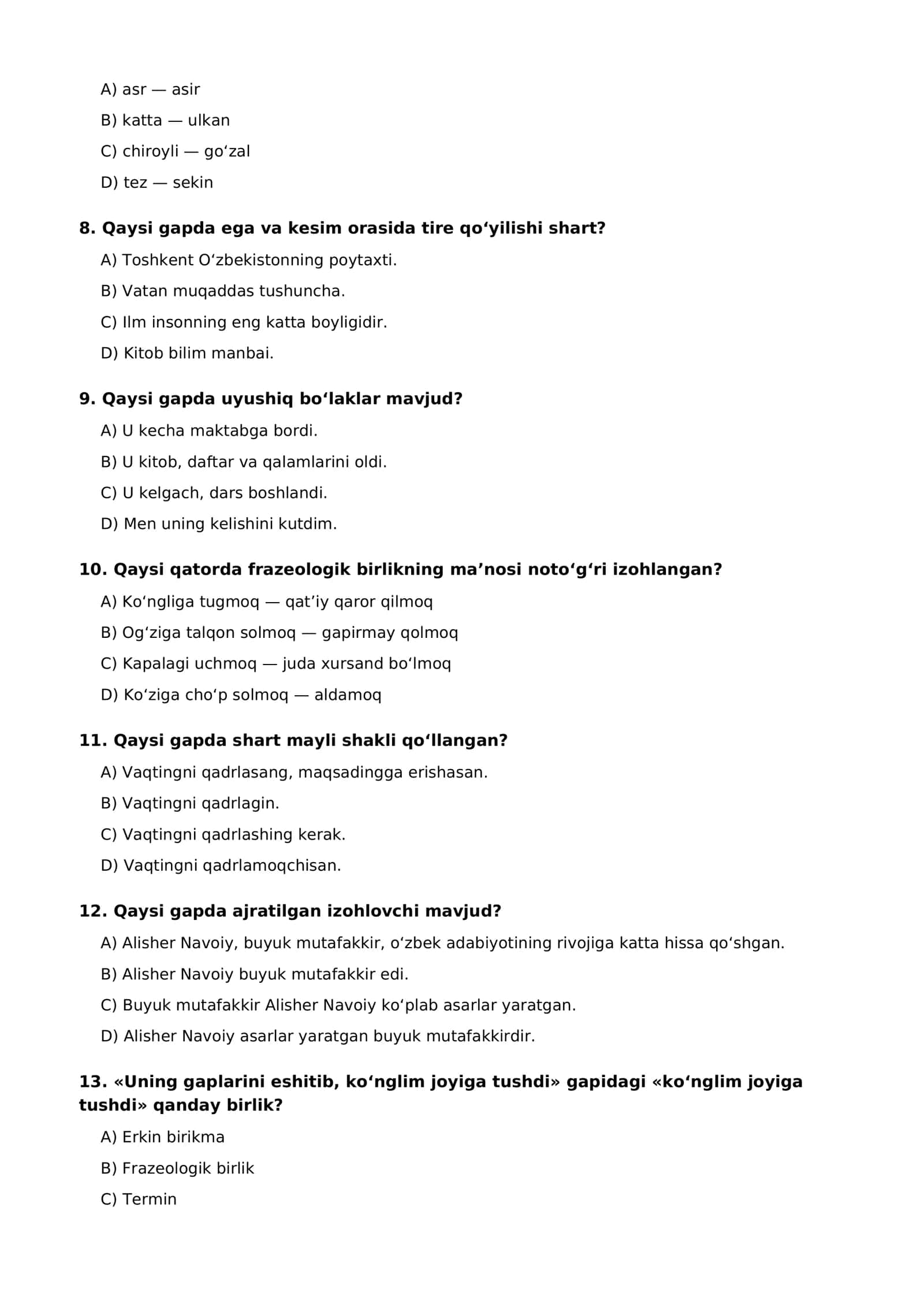 Ona tili milliy sertifikat 2