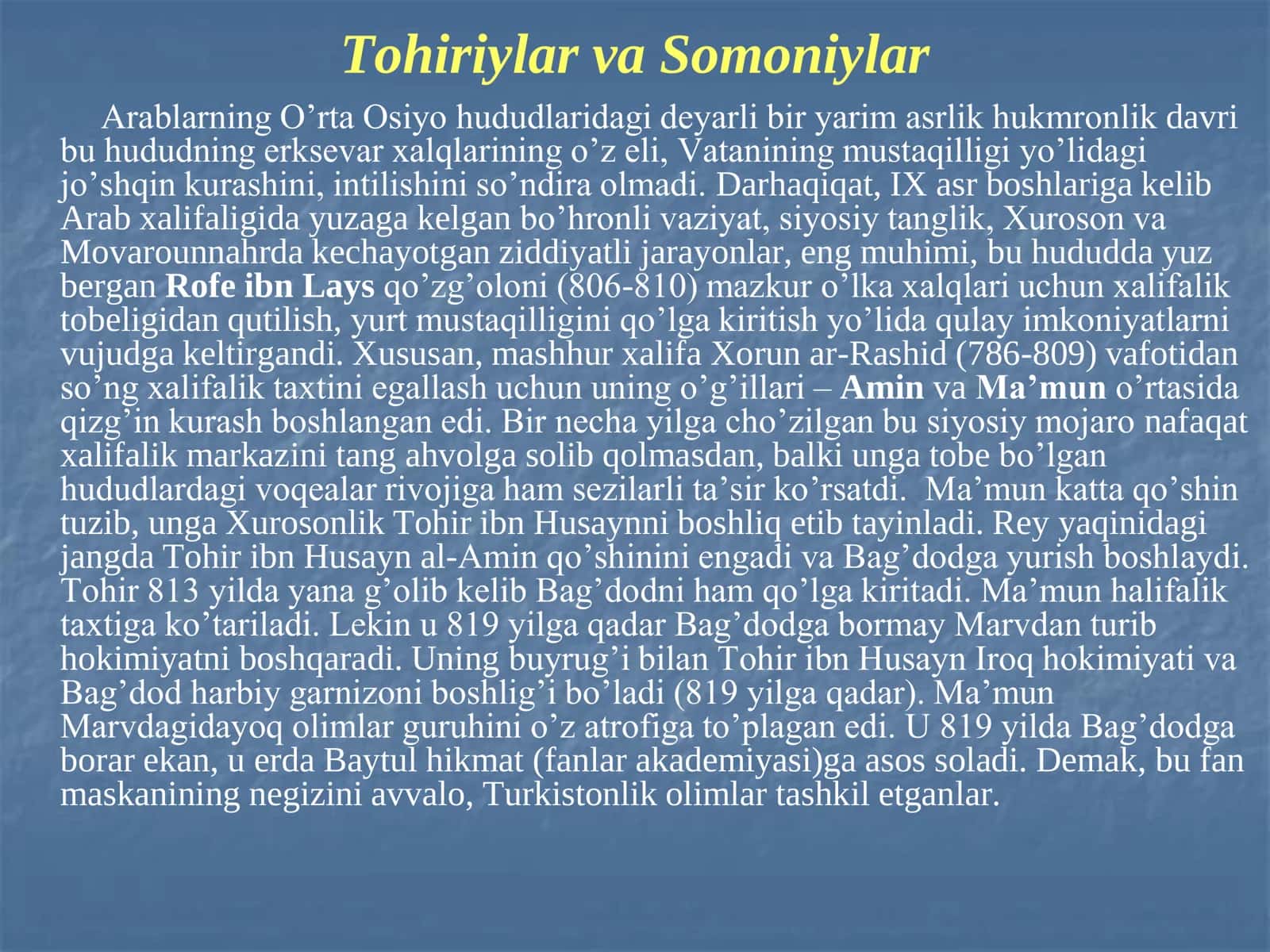 IX-XII ASRLARDA O’ZBEK DAVLATCHILIGI: Siyosiy, Ijtimoiy-Iqtisodiy va Madaniy Hayot 2