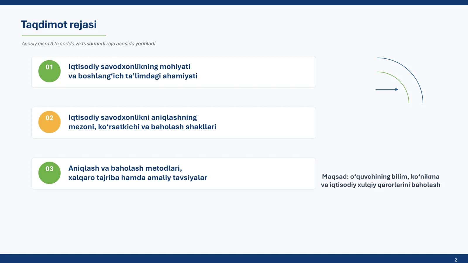 Boshlang‘ich sinf o‘quvchilarining iqtisodiy savodxonligini aniqlash va baholashning shakl va metodlari 2