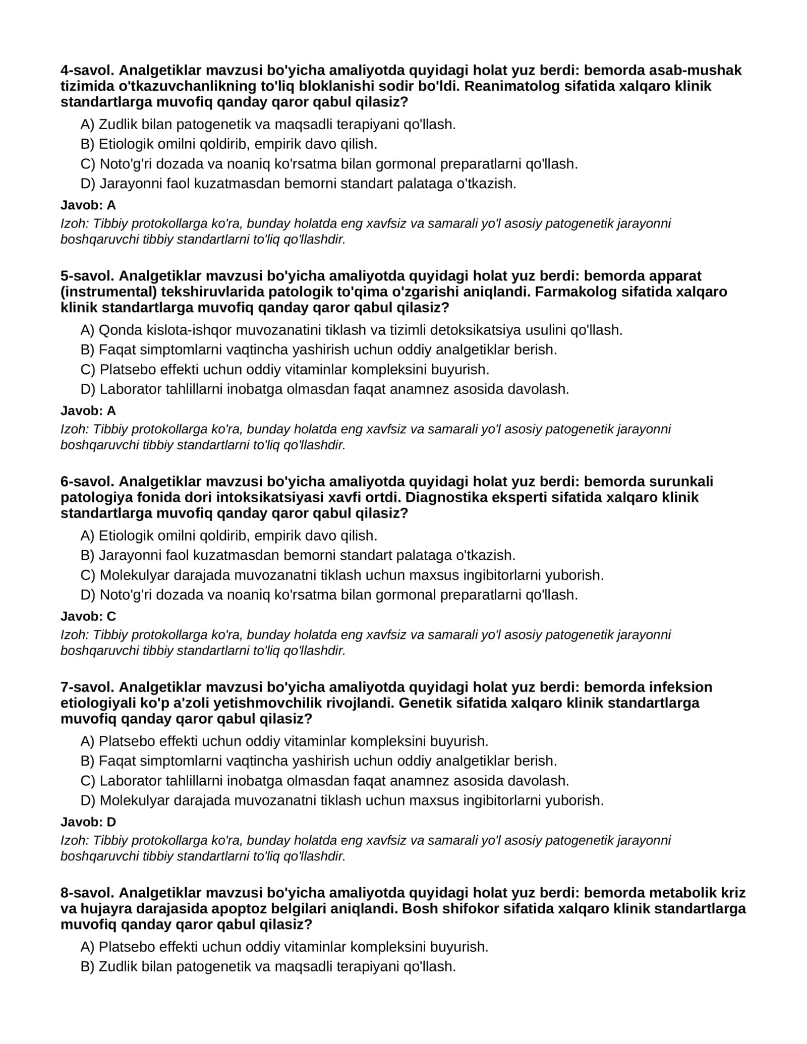 ANALGETIKLAR - 2-QISM 2
