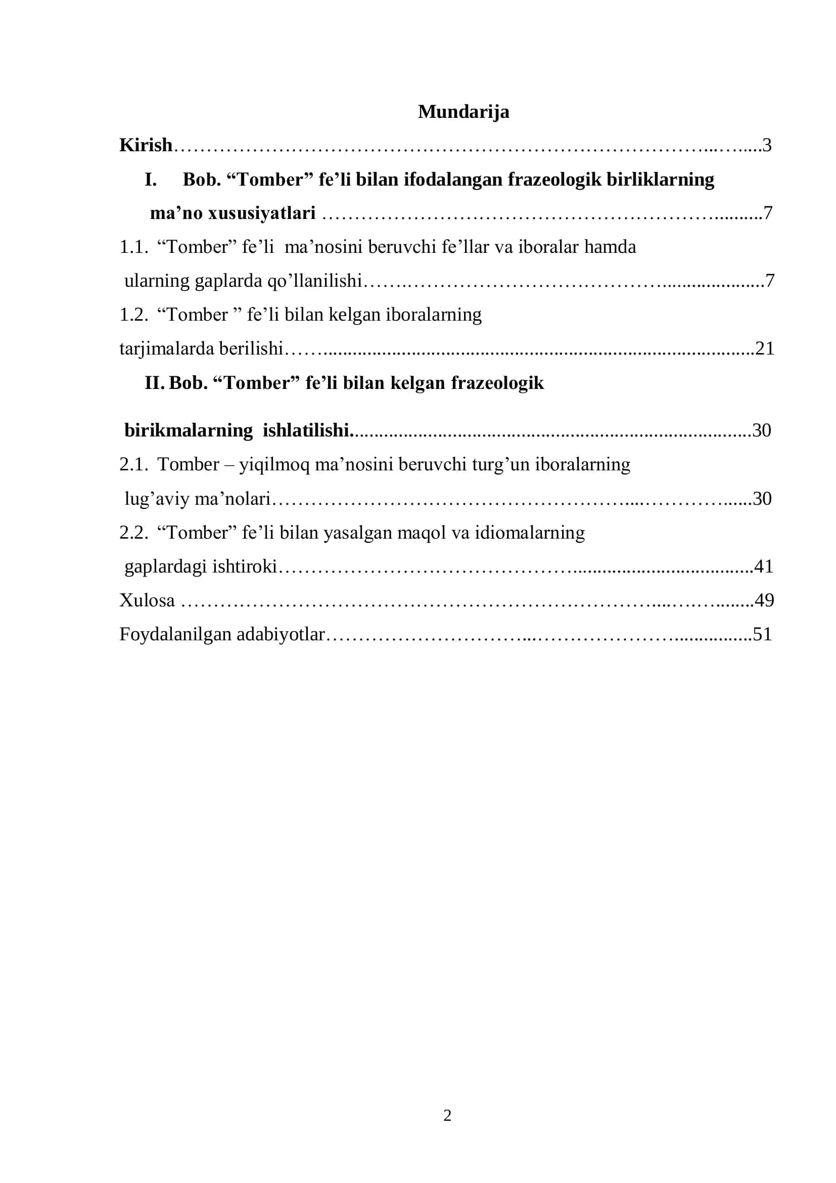 Filologiya va tillarni o‟qitish - “Fransuz tili” ta‟lim yo‟nalishi bo‟yicha bakalavr darajasini olish uchun “Tomber” fe‟li bilan kelgan frazeologik birikmalarning ishlatilishi 2