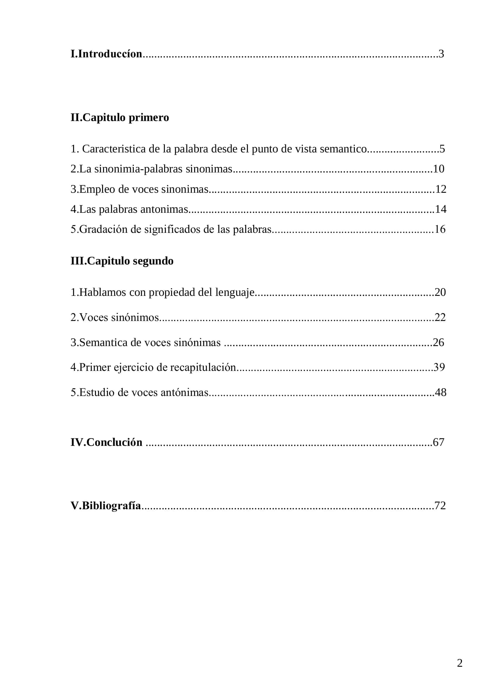 Caracteristica lexico gramatical de sinonimos en Español 2