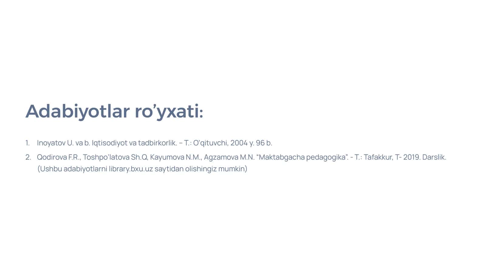 Maktabgacha ta'lim rivojlantirishda davlatning fiskal siyosati 2
