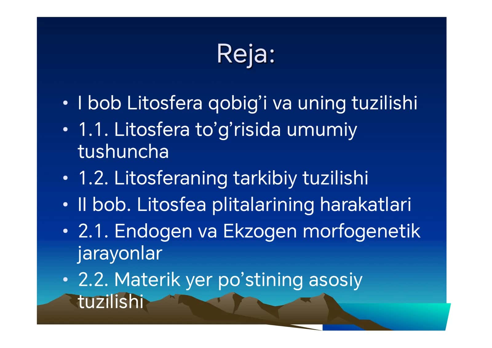 Plitalar tektonikasiga geofizikani qoʻllanilishi 2
