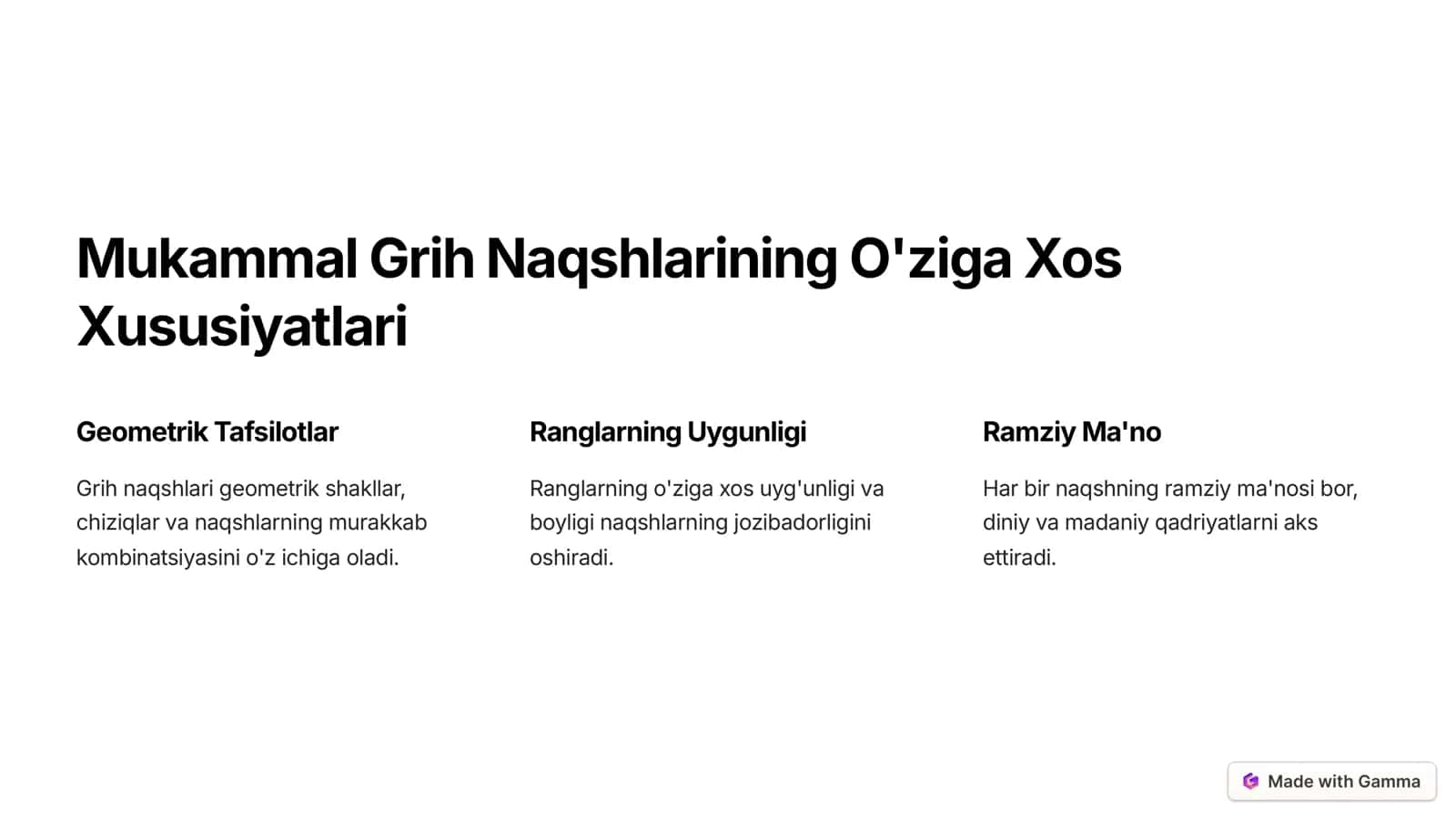 Mukammal Grih Naqshlari 2