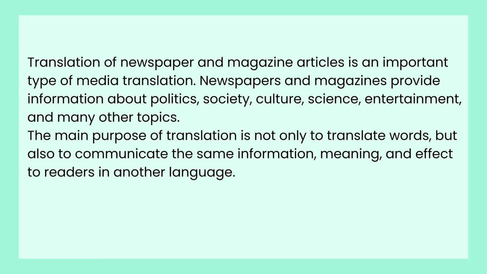 Amaliy tarjima fanidan mustaqil ish "Translation of
Newspaper and
Magazine Articles" 2