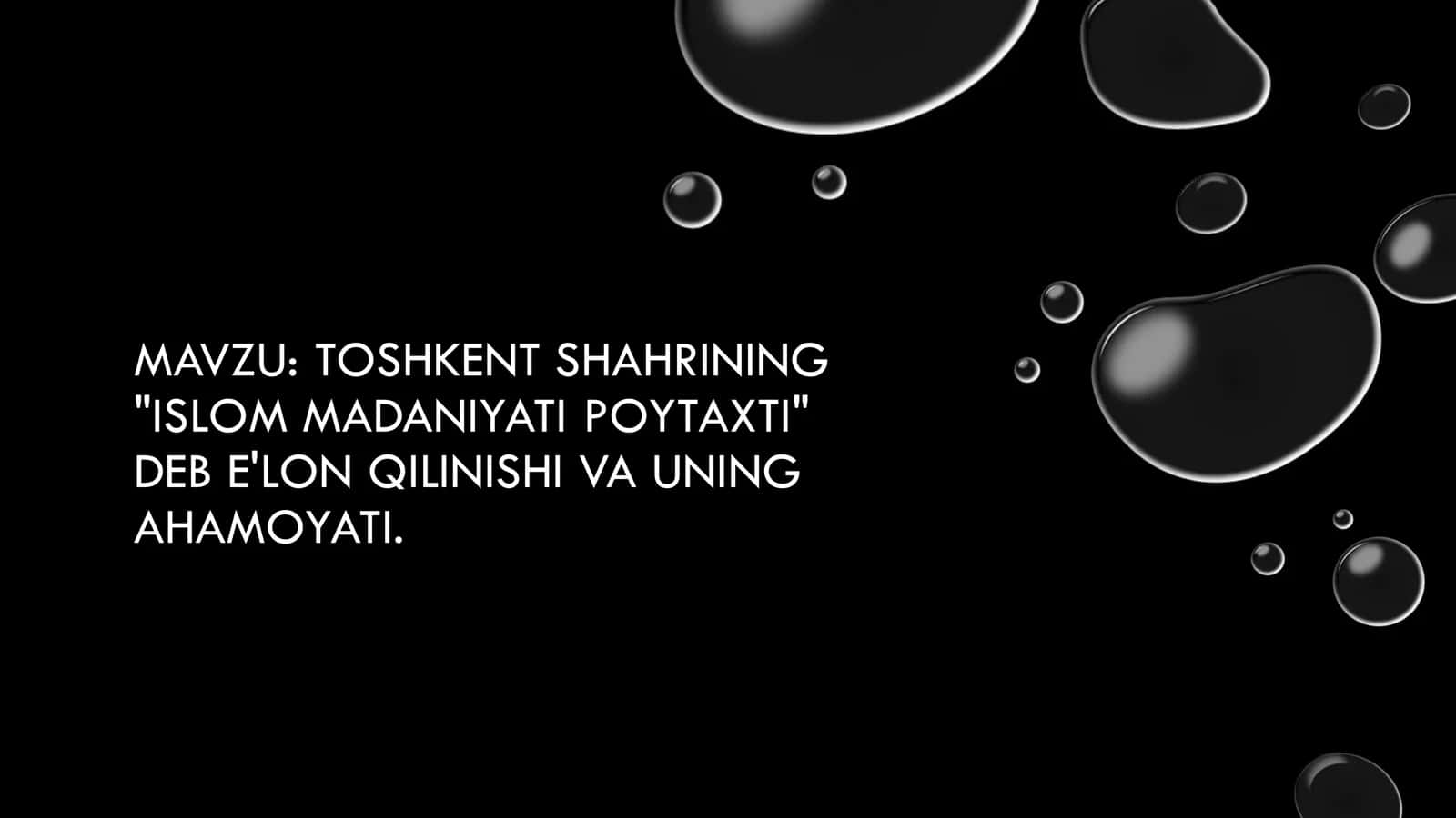 ISLOM MADANIYATI POYTAXTI 2
